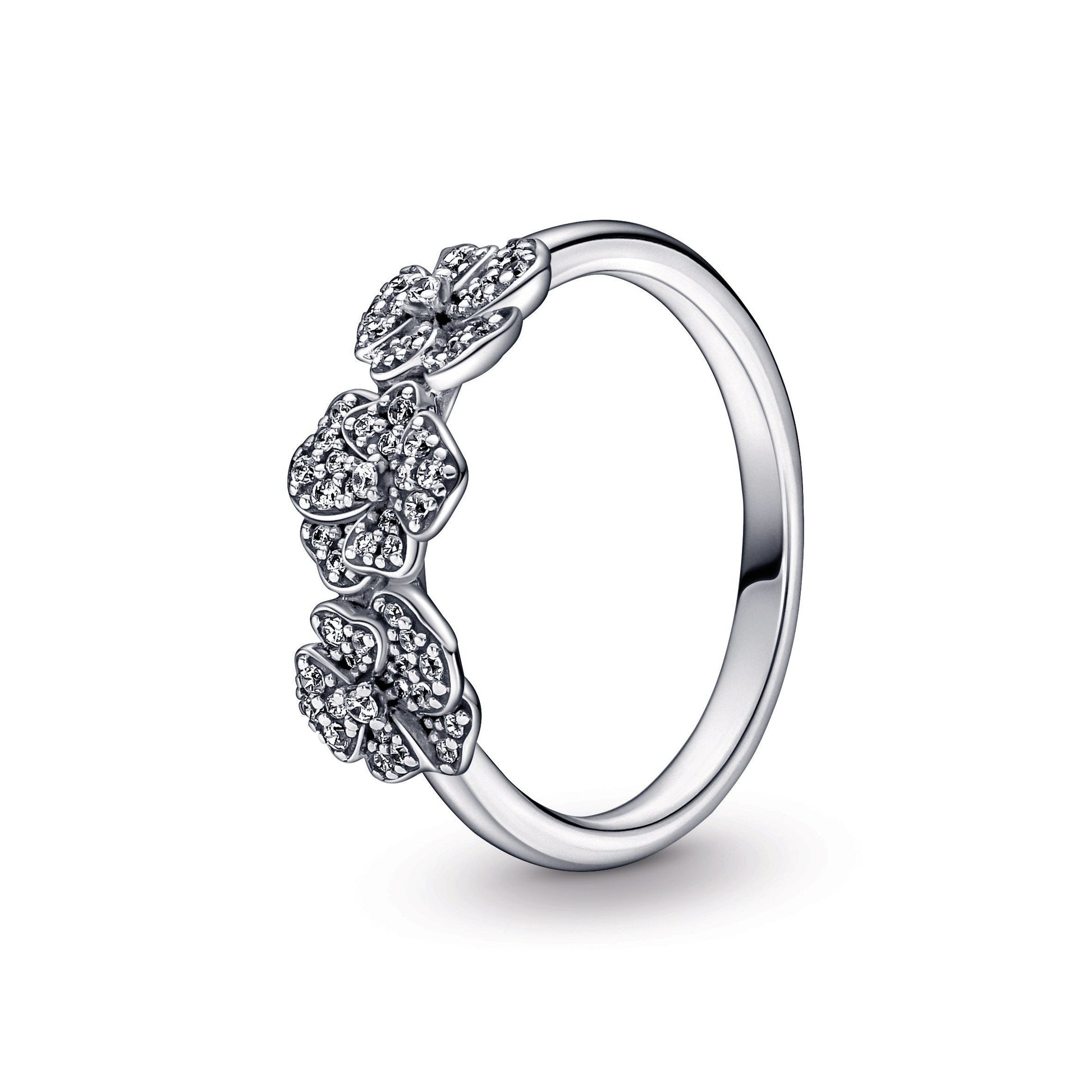 Pandora Triple Pansy Flower Ring