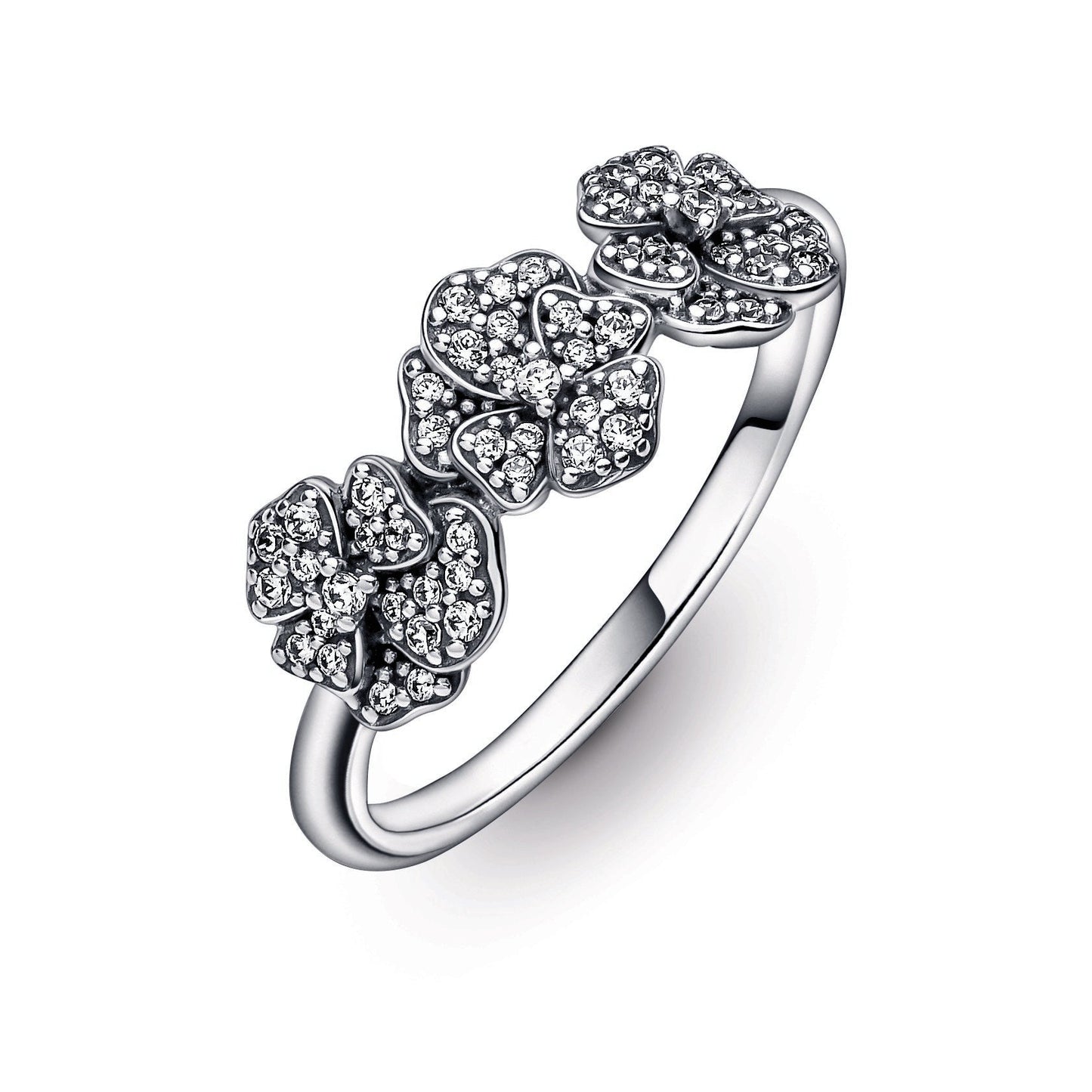 Pandora Triple Pansy Flower Ring