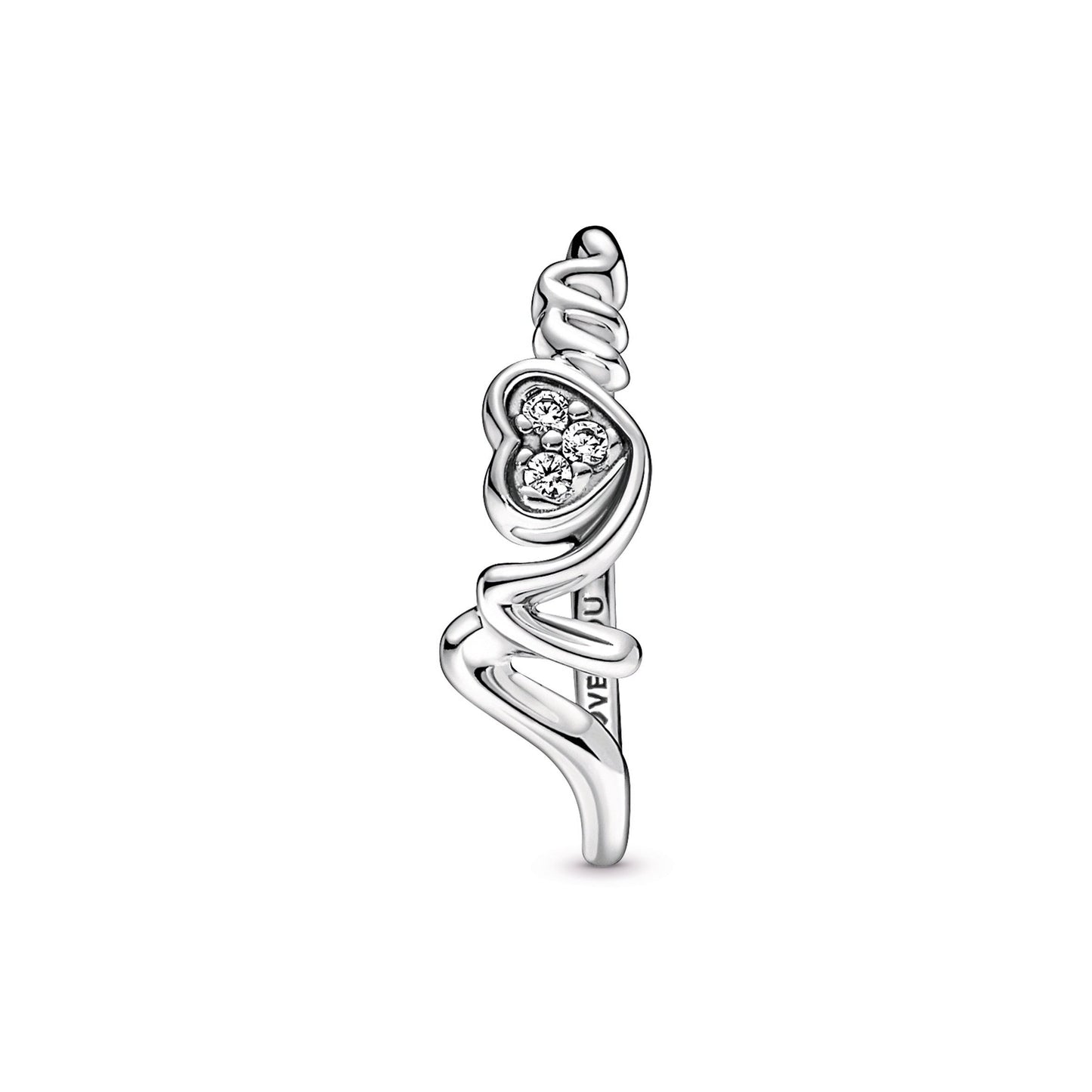 Pandora Mum Pave Heart Ring