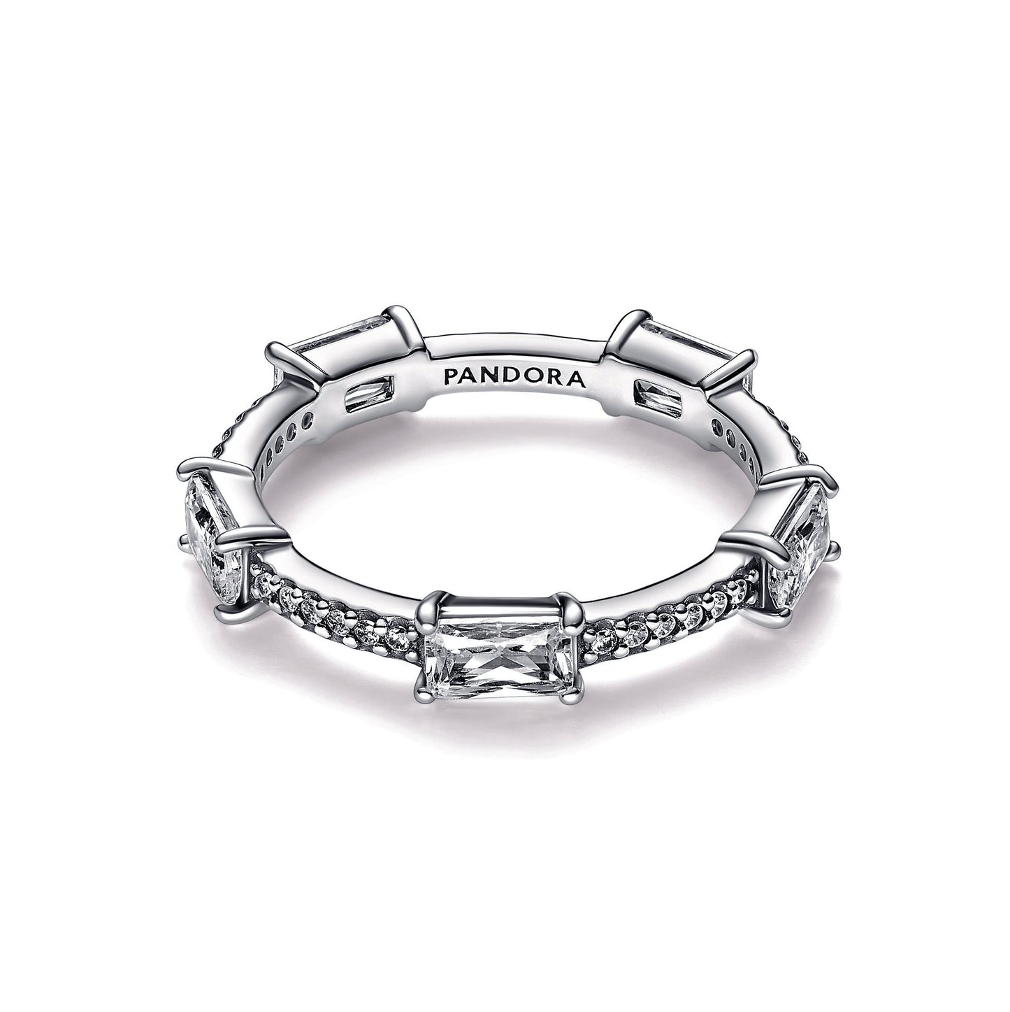 Pandora Rectangular Bars Sparkling Pave Ring