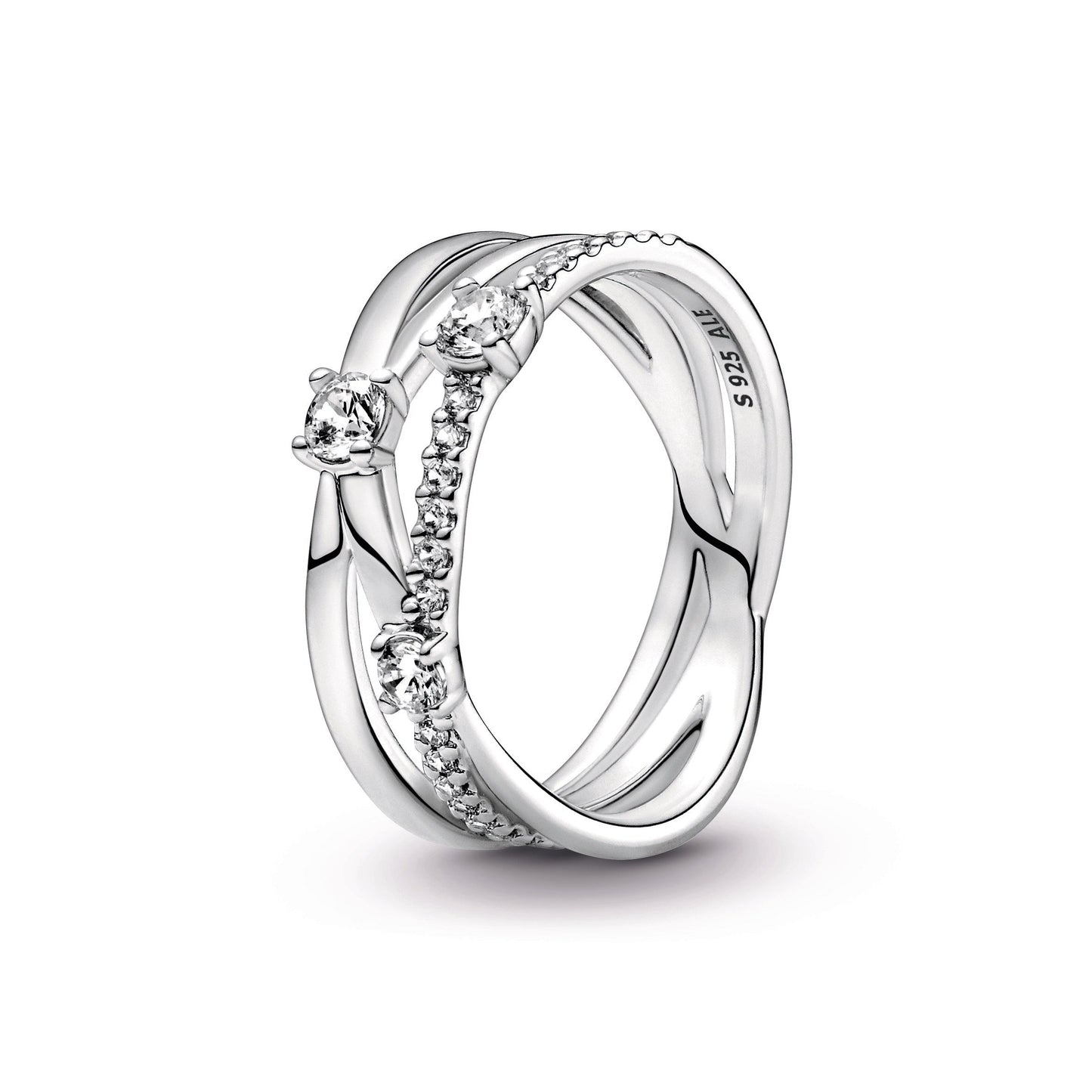 Pandora Sparkling Triple Band Ring