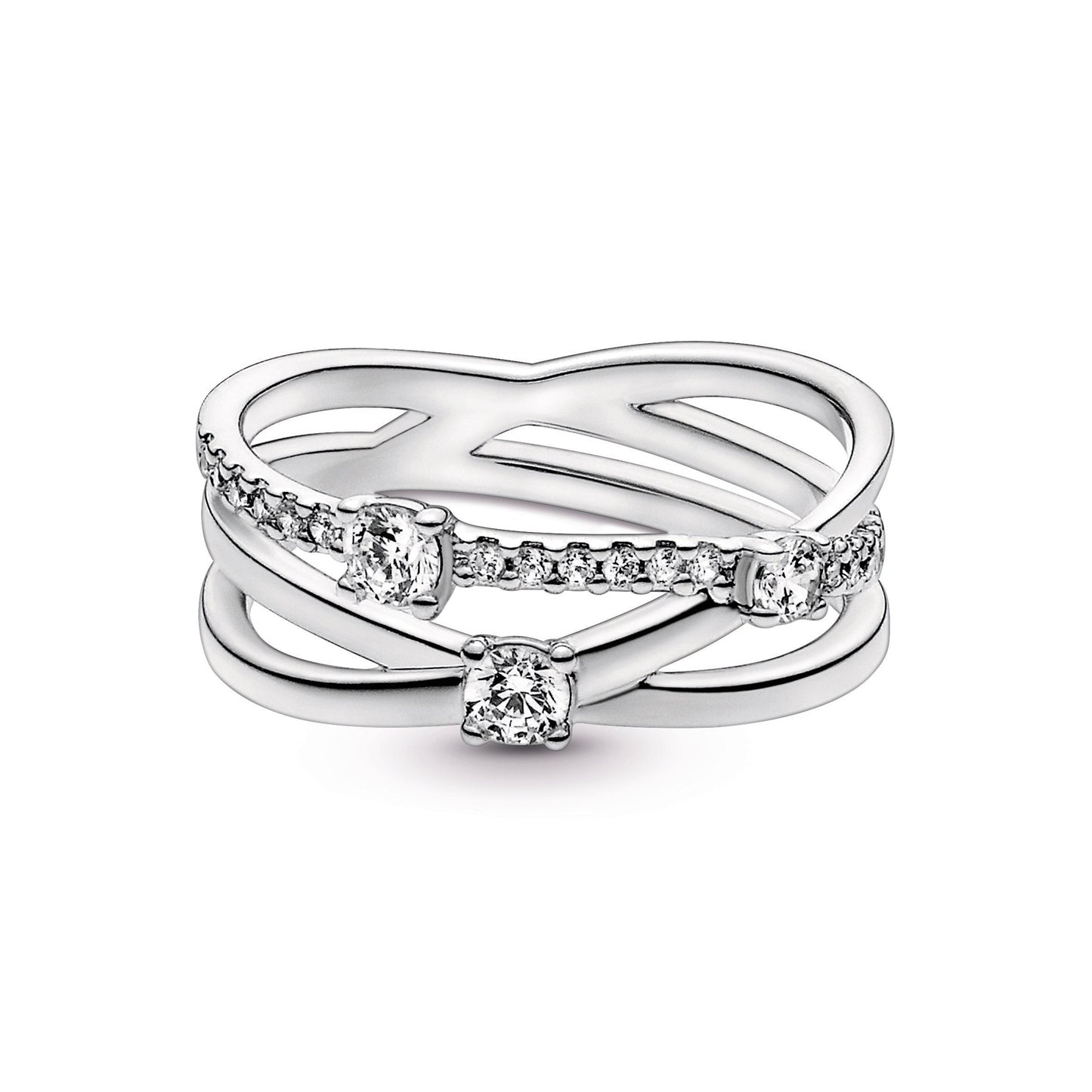 Pandora Sparkling Triple Band Ring