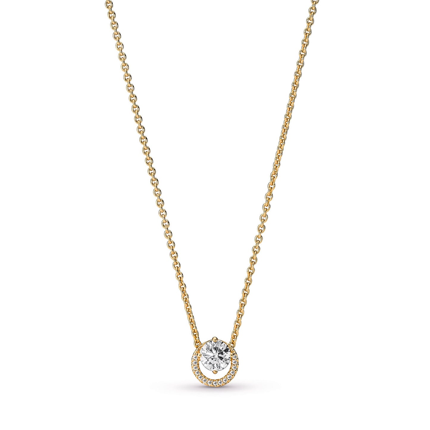 Pandora Sparkling Round Halo Pendant Collier Necklace
