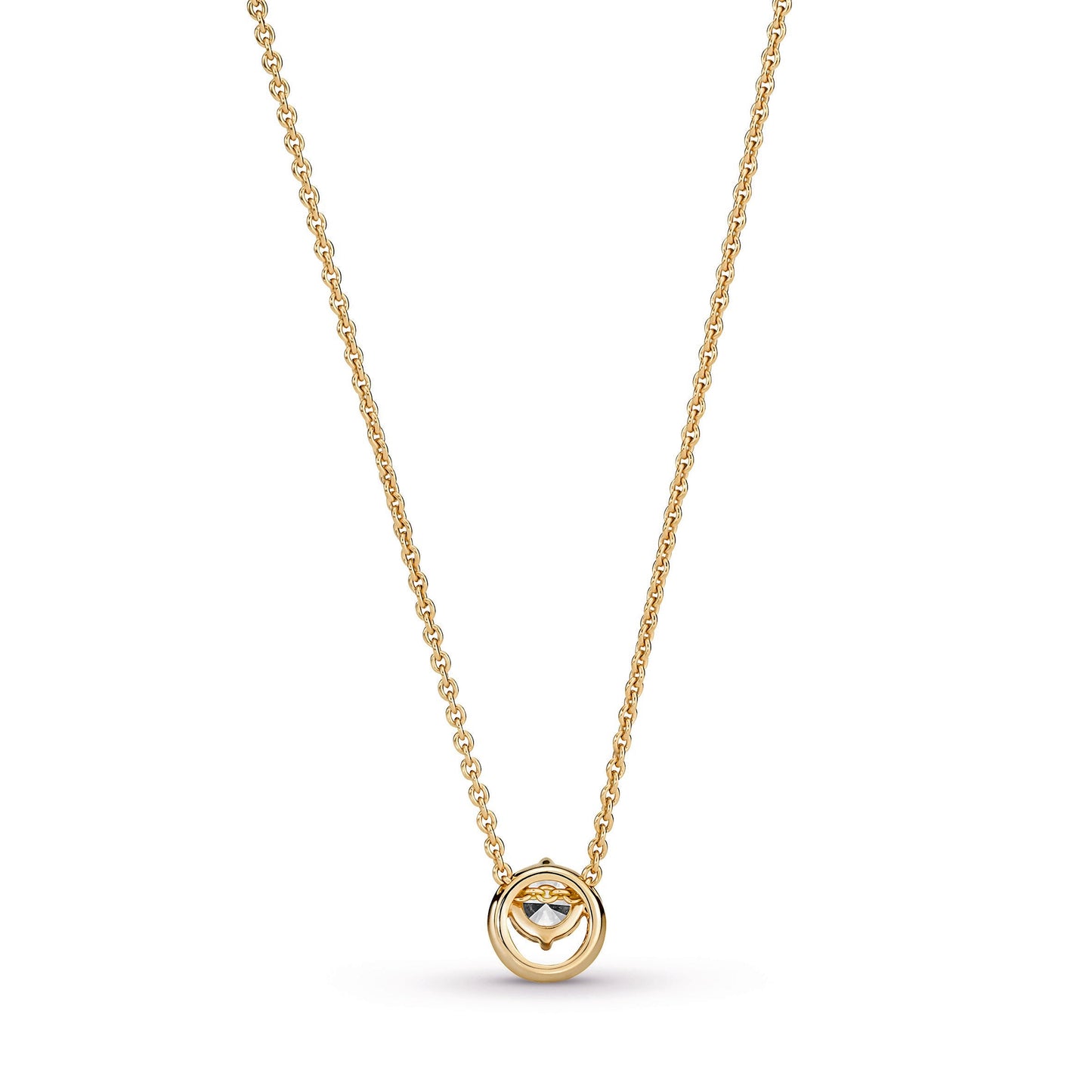 Pandora Sparkling Round Halo Pendant Collier Necklace