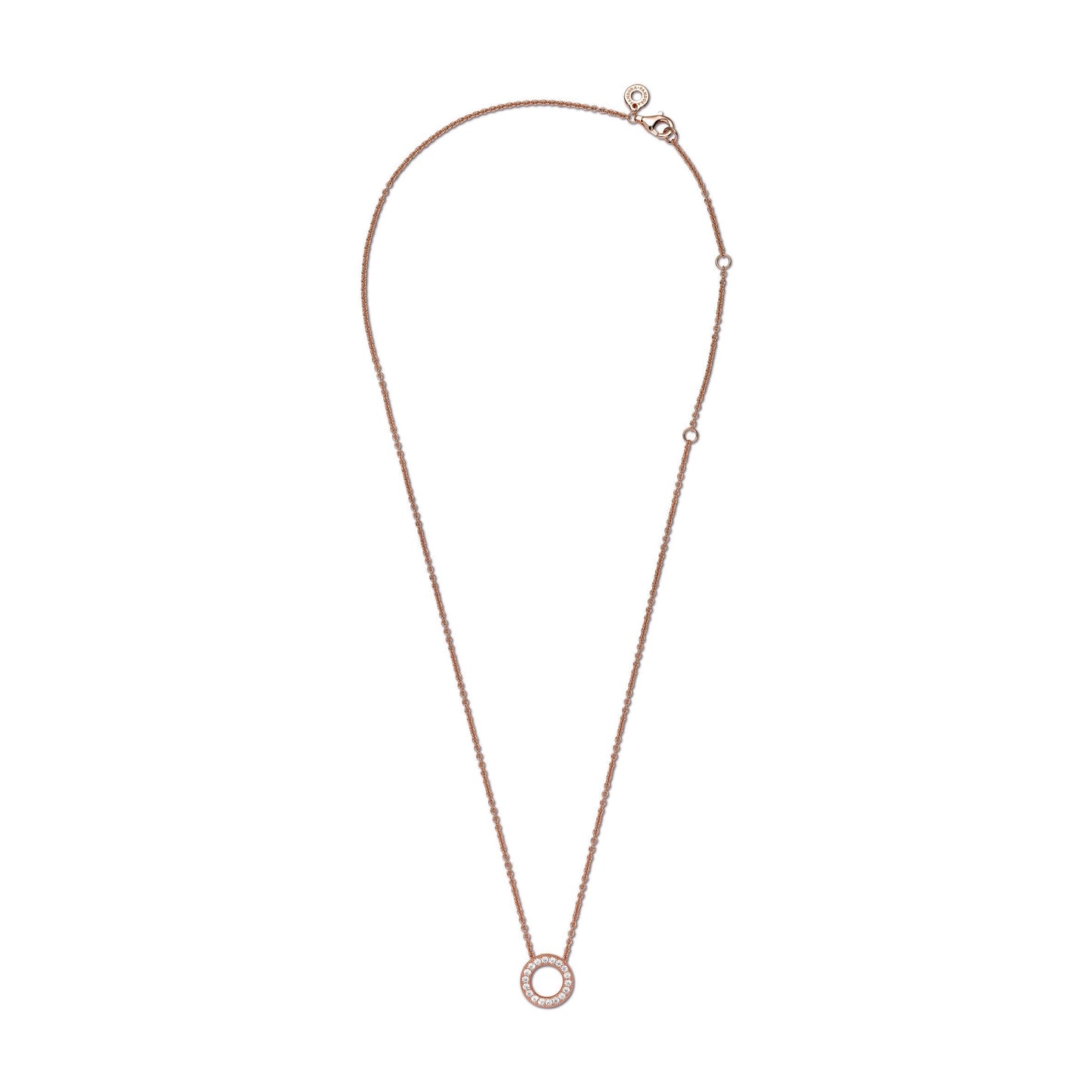 Pandora Logo Pave Circle Collier Necklace