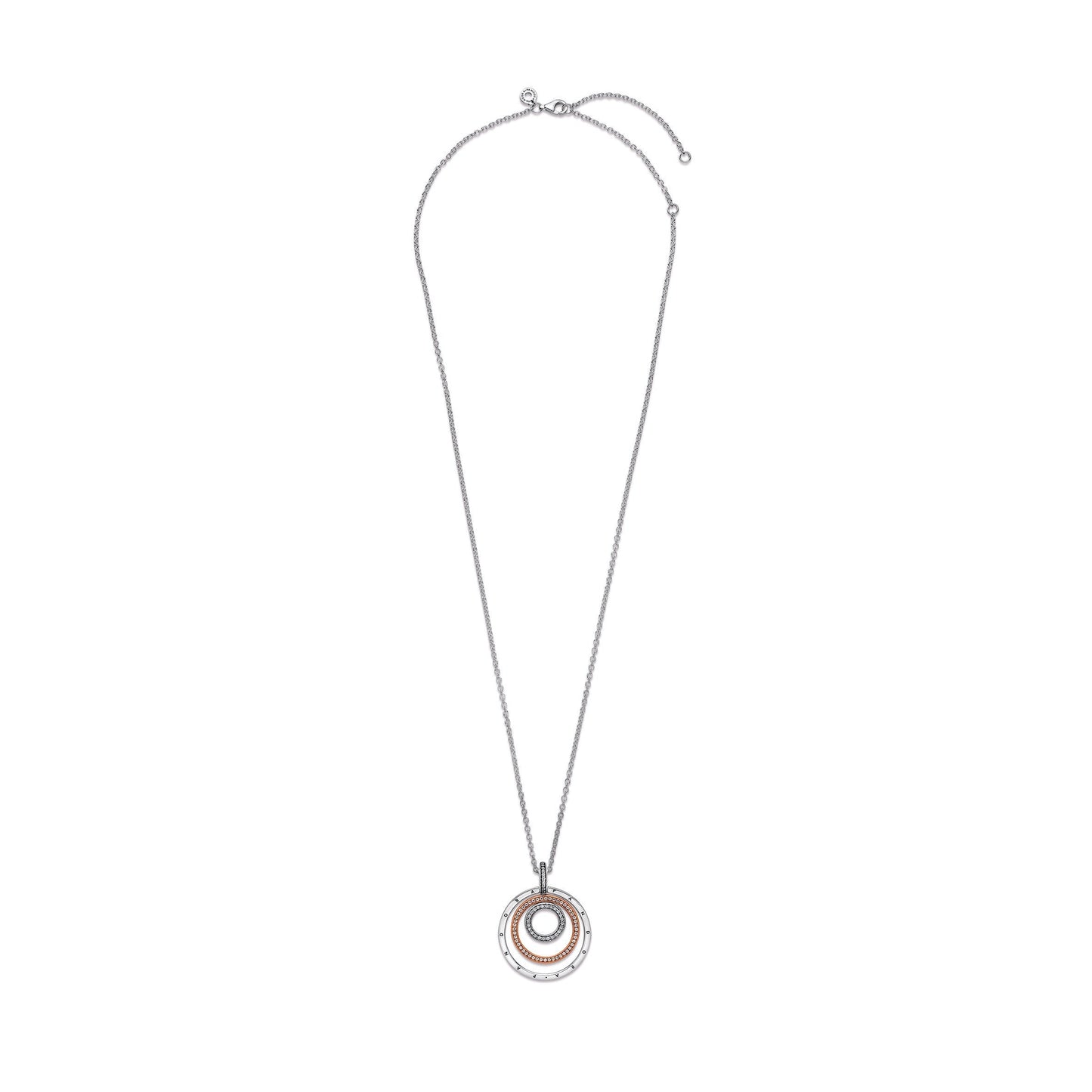 Pandora Two-Tone Circles Pendant & Necklace