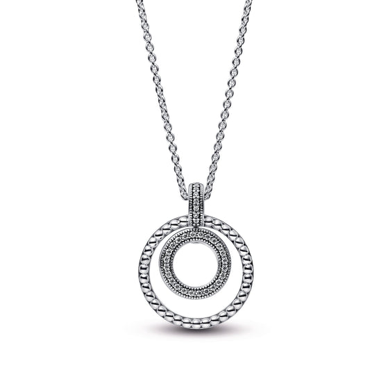 Pandora Signature Pave & Beads Pendant & Necklace