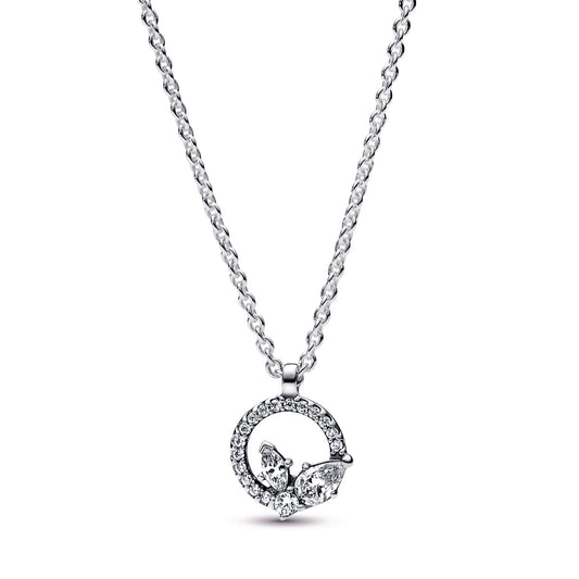 Pandora Sparkling Herbarium Circle & Cluster Pendant Necklace