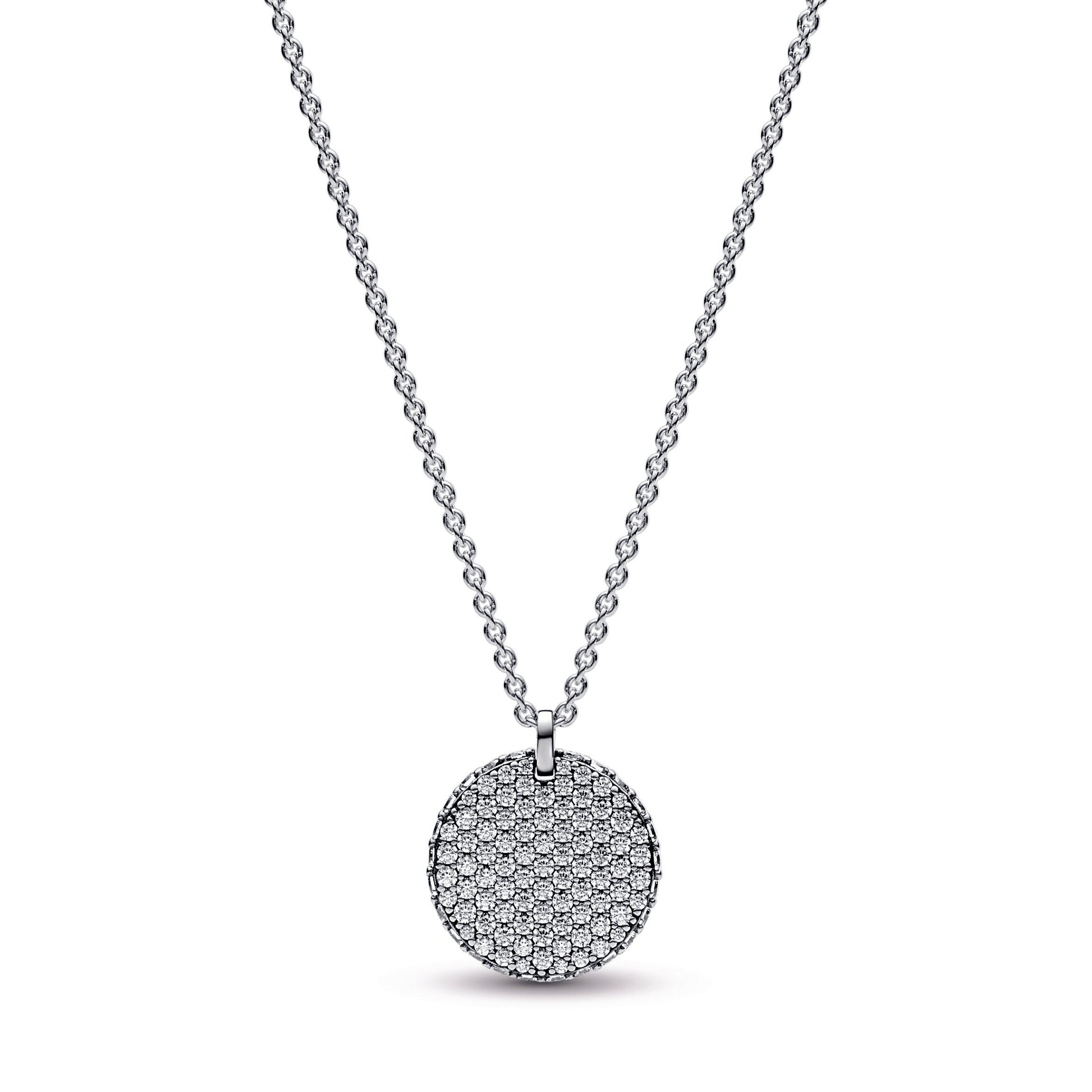 Pandora Timeless Pave Round Pendant Necklace