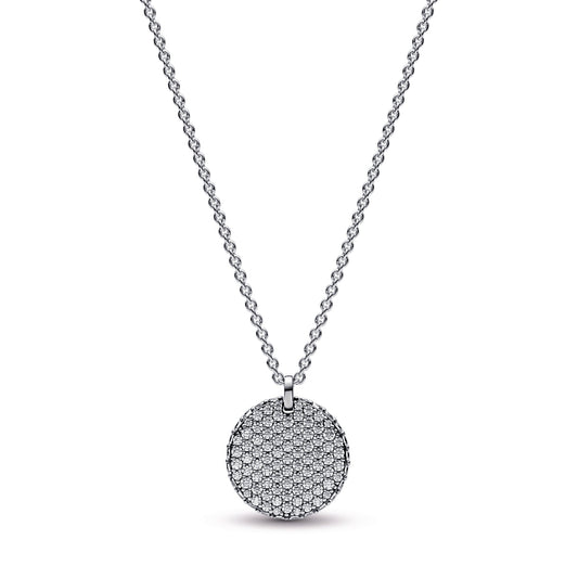 Pandora Timeless Pave Round Pendant Necklace
