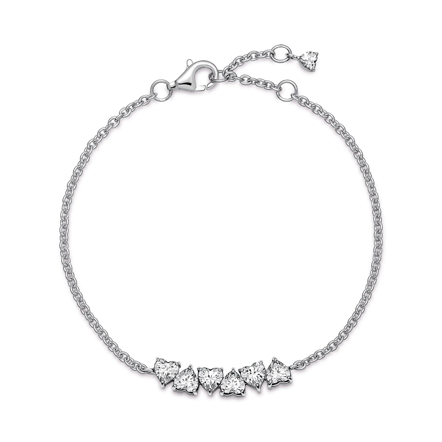 Pandora Sparkling Endless Hearts Chain Bracelet
