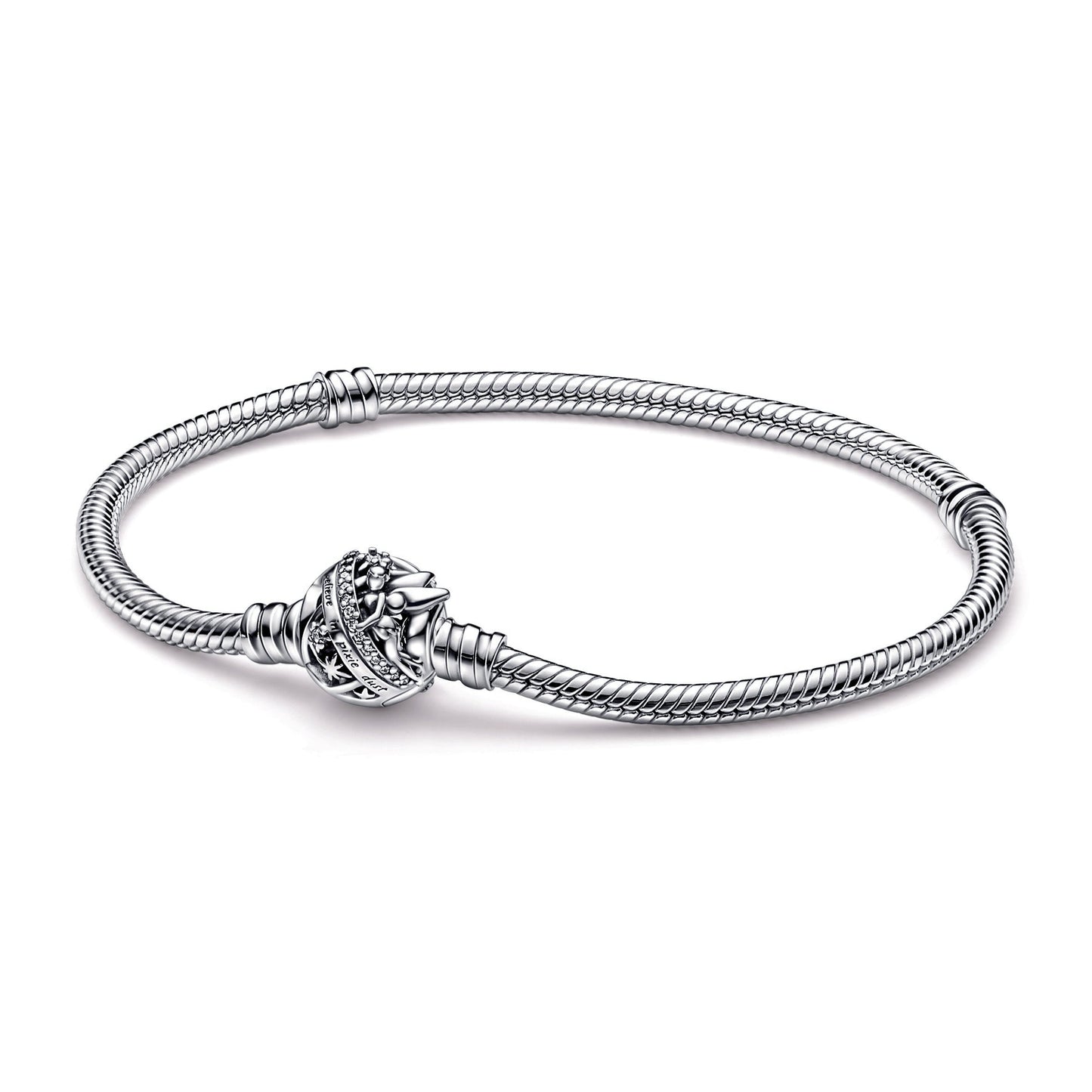 Pandora Disney Tinker Bell Clasp Moments Snake Chain Bracelet