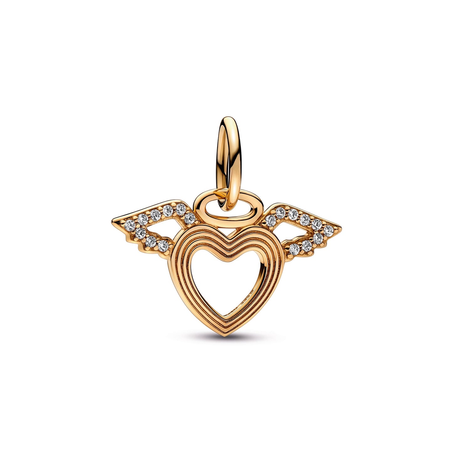 Pandora Heart & Angel Wings Dangle Charm