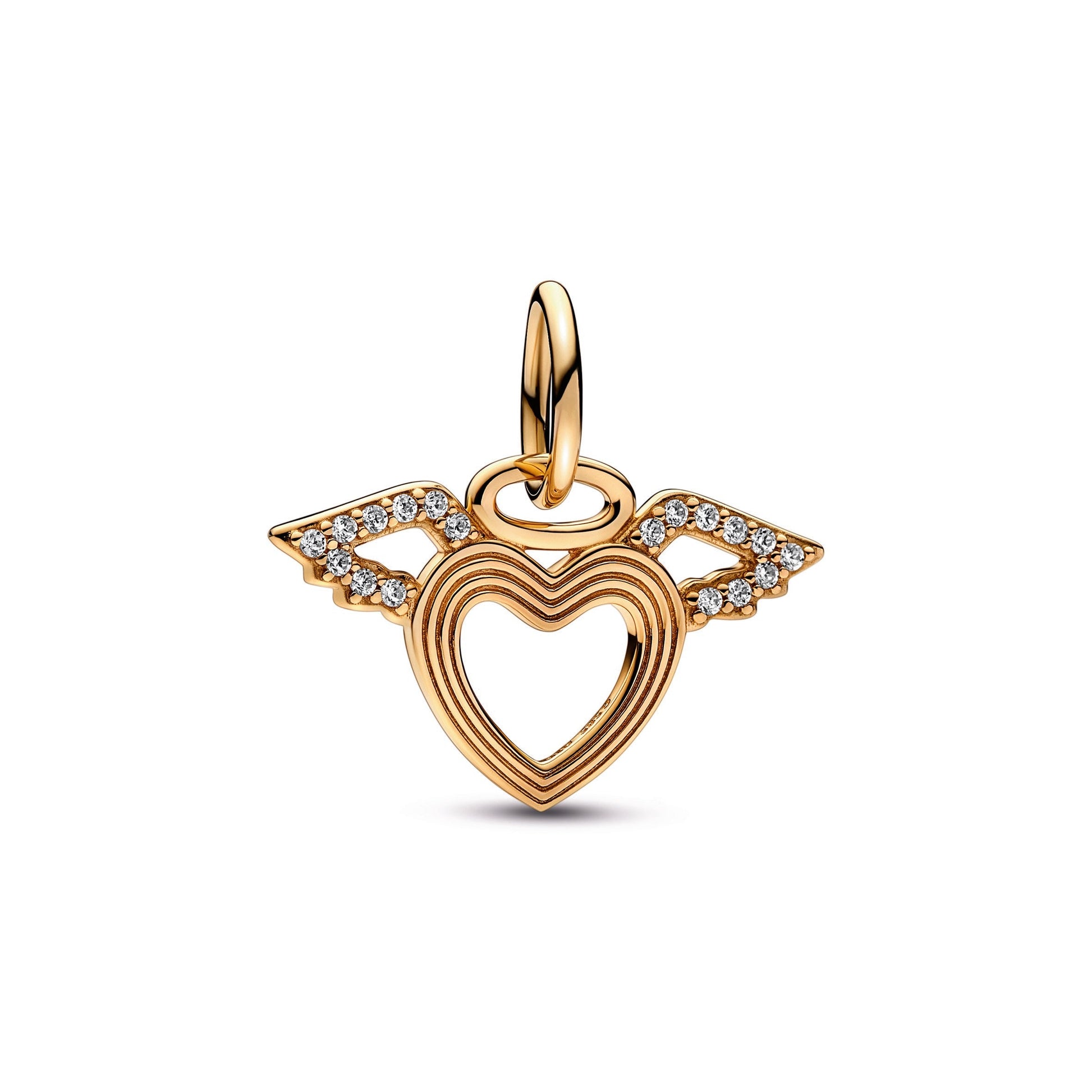 Pandora Heart & Angel Wings Dangle Charm