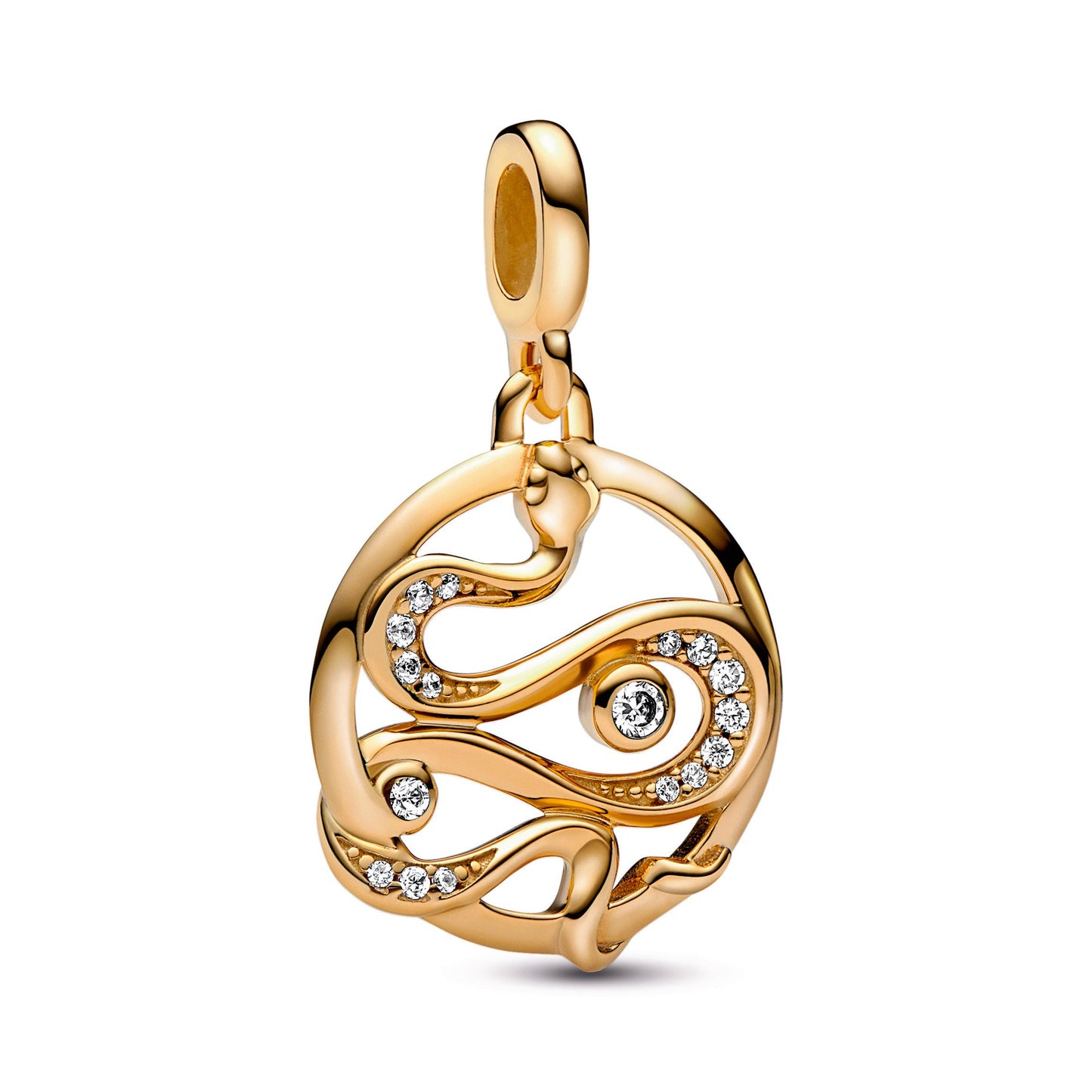 Pandora ME Pave Snake Medallion
