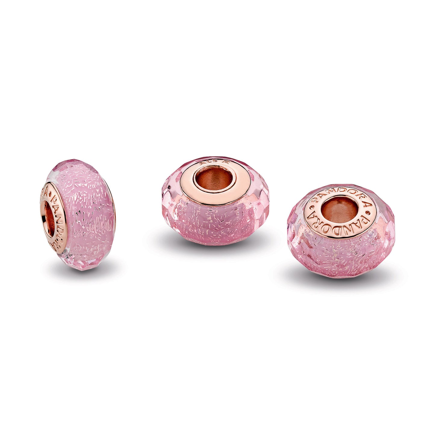 Pandora Faceted Pink Murano Glass Charm