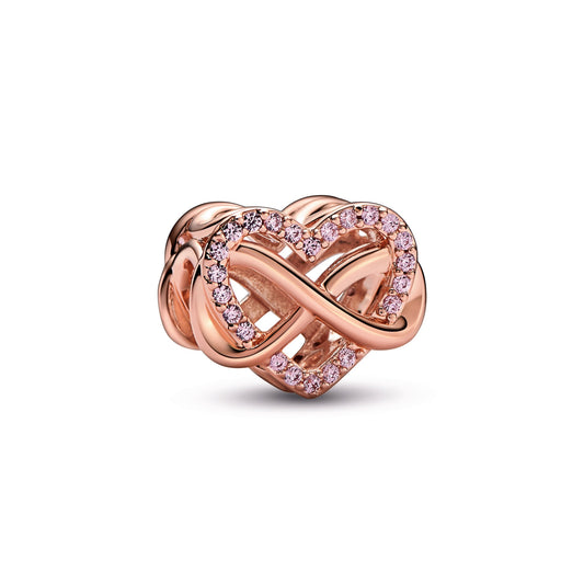 Pandora Sparkling Infinity Pink Heart Charm