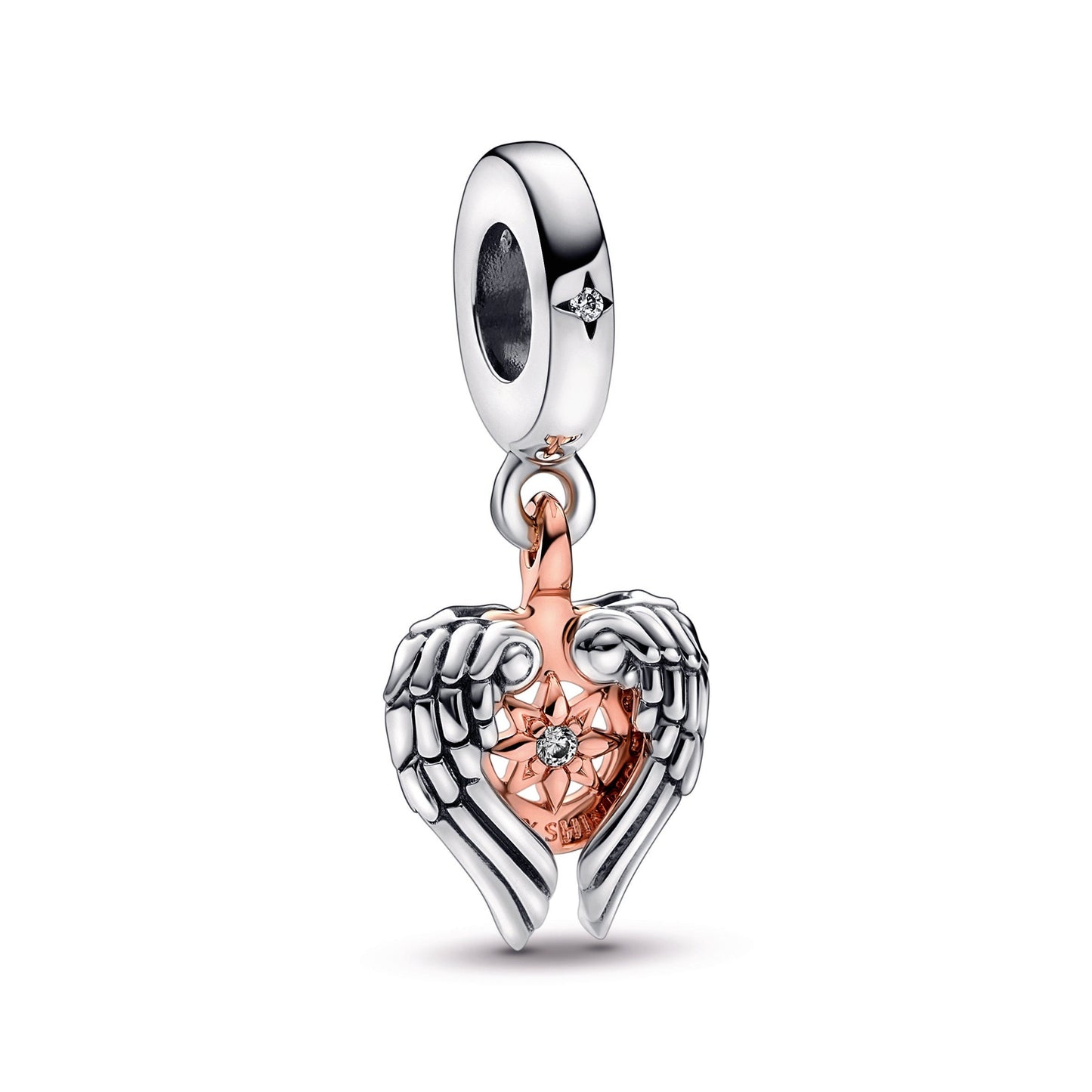 Pandora Celestial Compass Angel Wings Dangle Charm