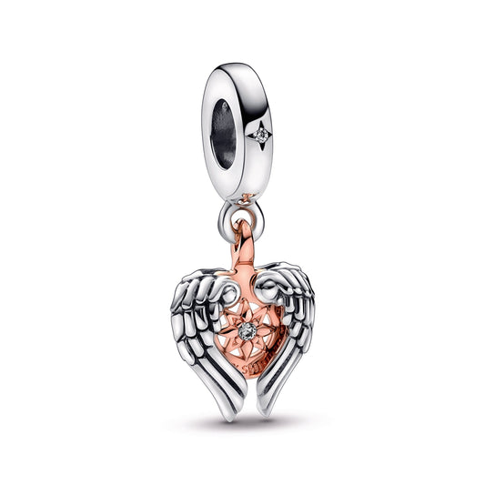 Pandora Celestial Compass Angel Wings Dangle Charm