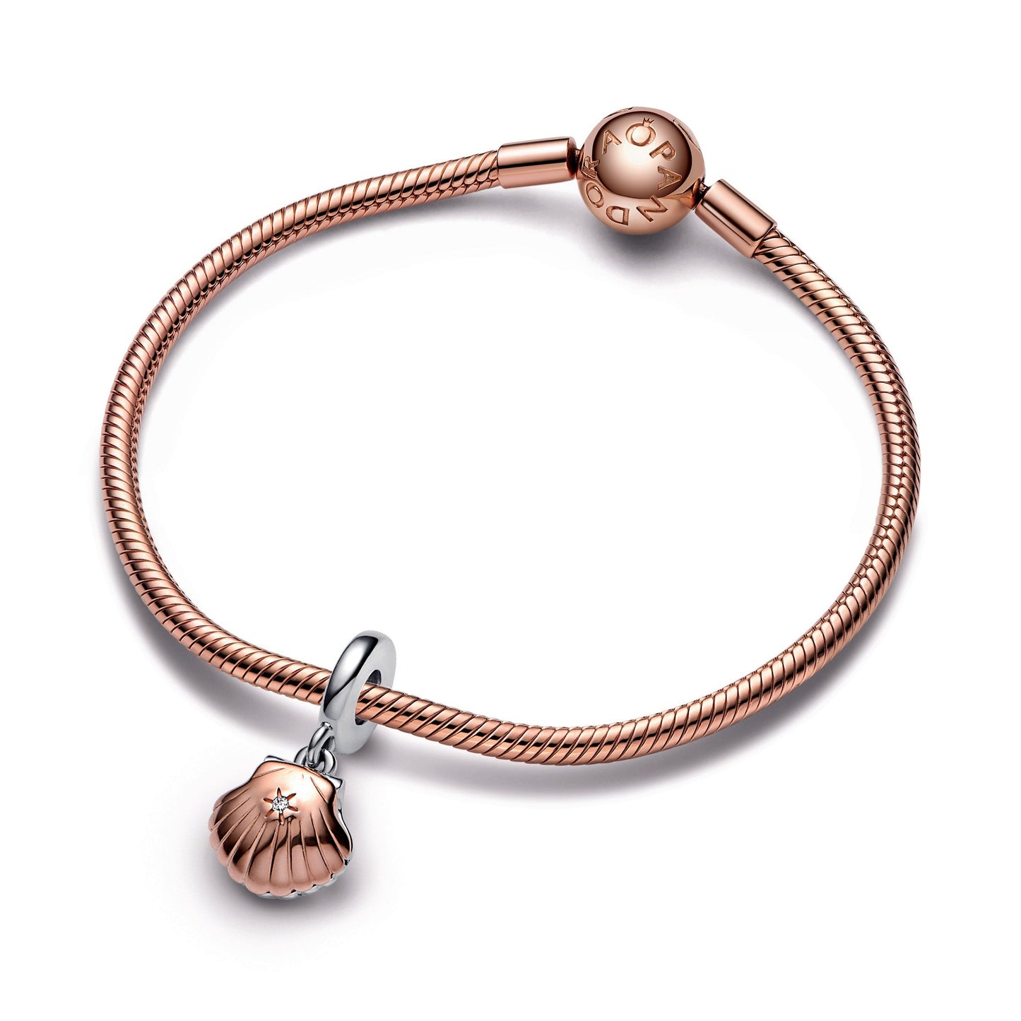Pandora Club 2023 Sea Shell & Treated Freshwater Pearl Dangle Charm