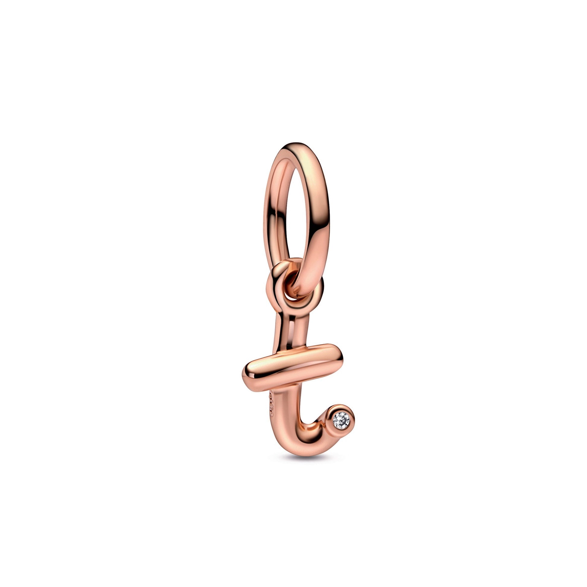 Pandora Letter t Script Alphabet Dangle Charm