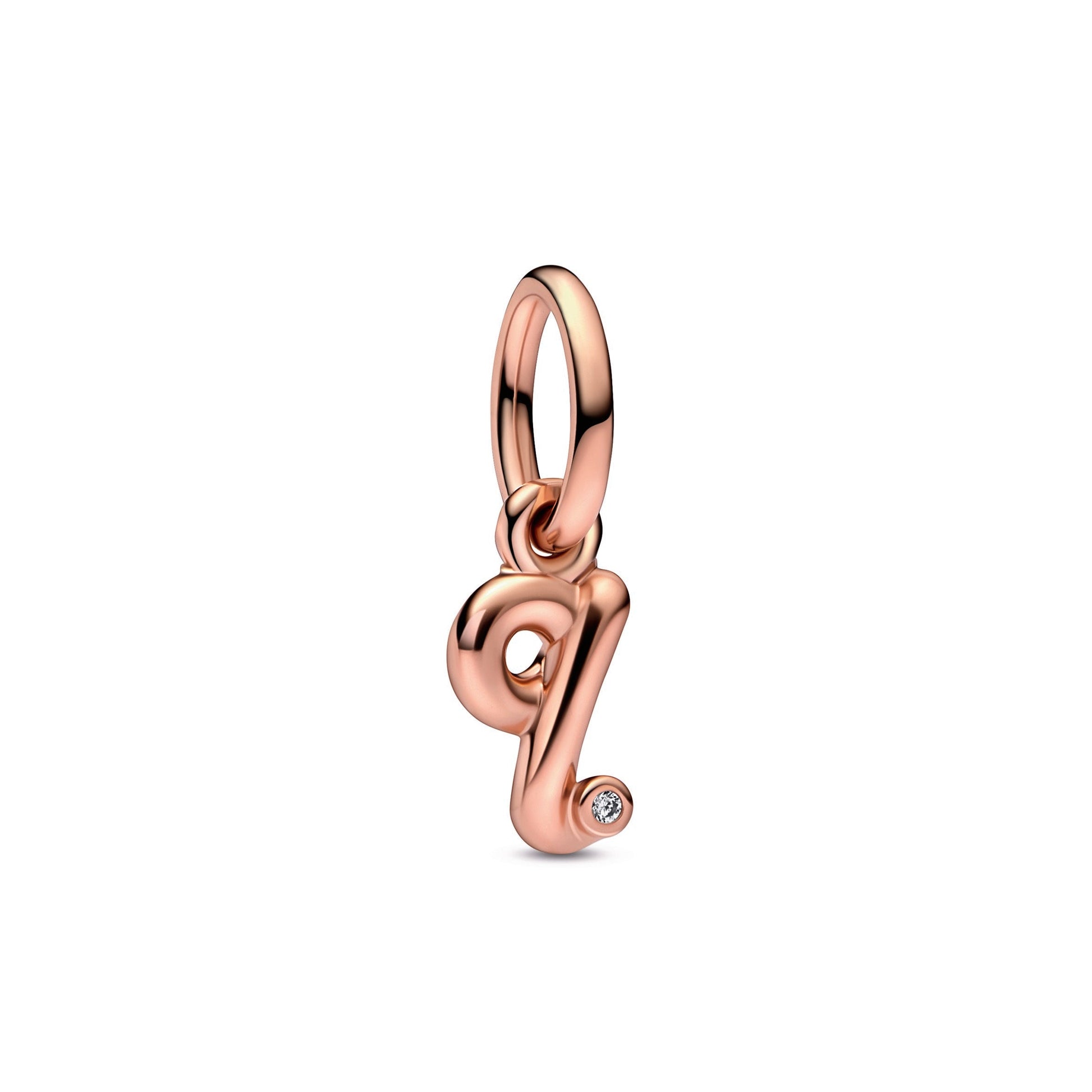Pandora Letter q Script Alphabet Dangle Charm