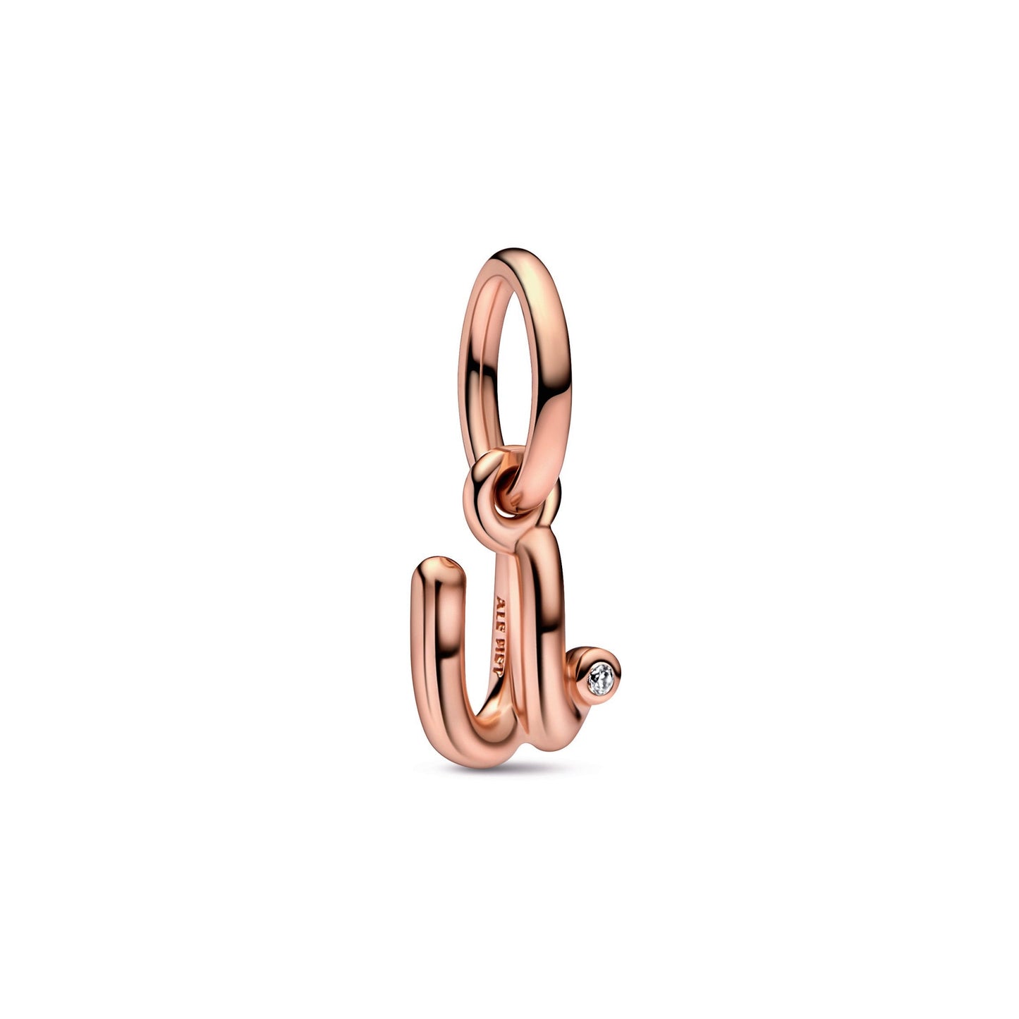 Pandora Letter u Script Alphabet Dangle Charm