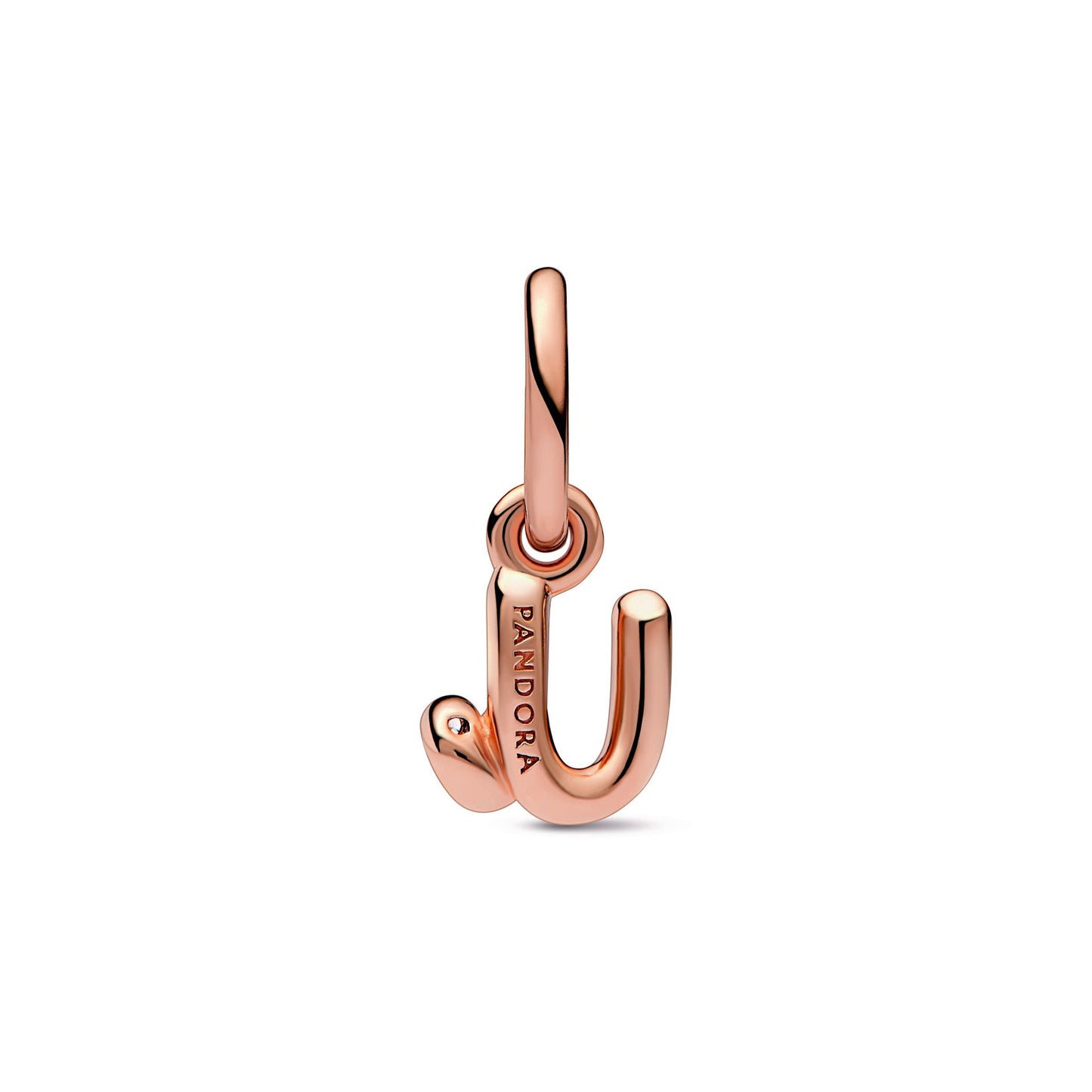 Pandora Letter u Script Alphabet Dangle Charm