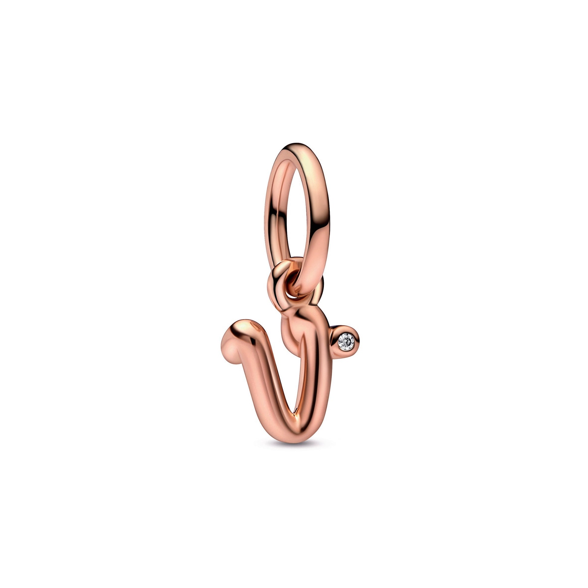 Pandora Letter v Script Alphabet Dangle Charm