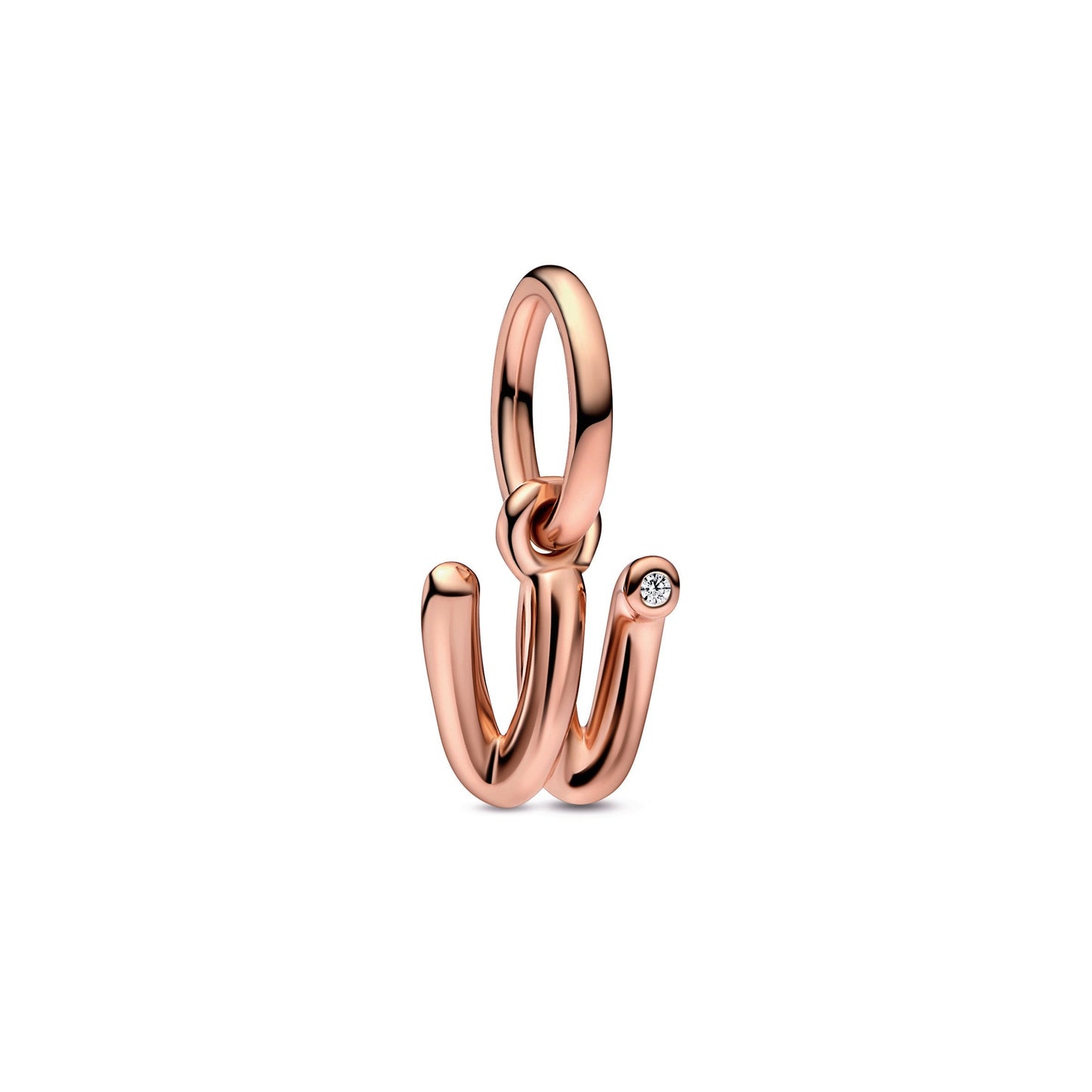 Pandora Letter w Script Alphabet Dangle Charm