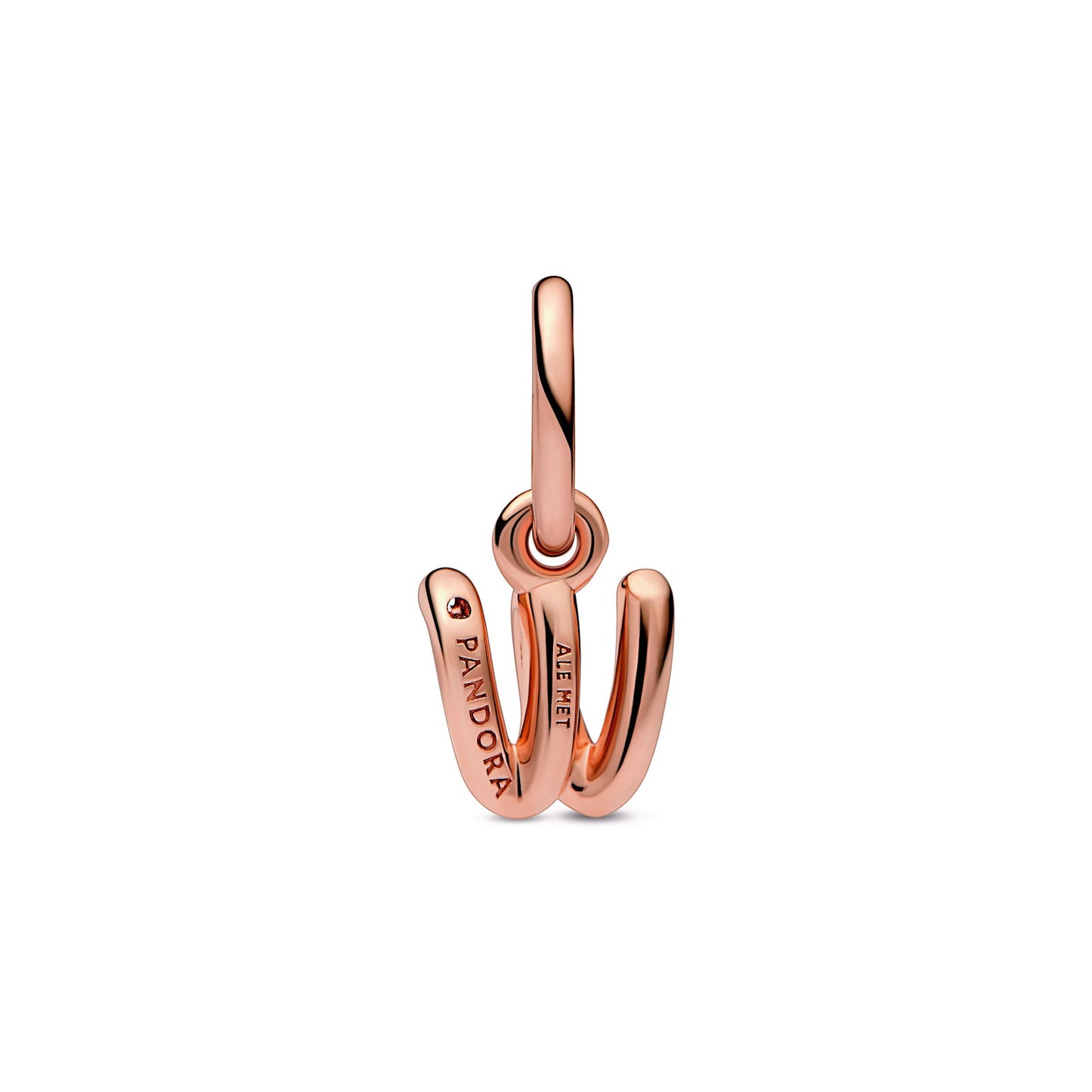 Pandora Letter w Script Alphabet Dangle Charm