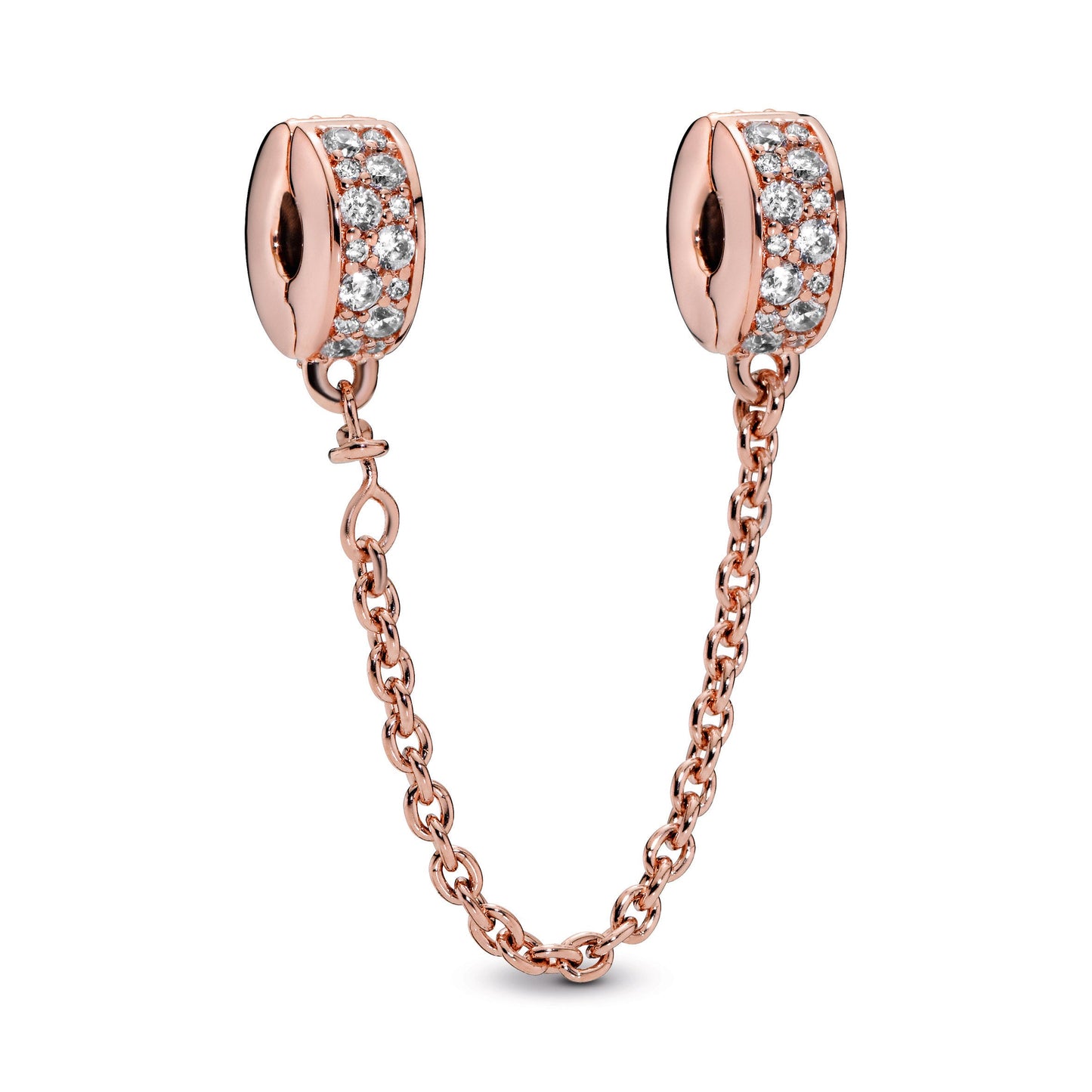 Pandora Clear Pave Safety Chain Clip Charm
