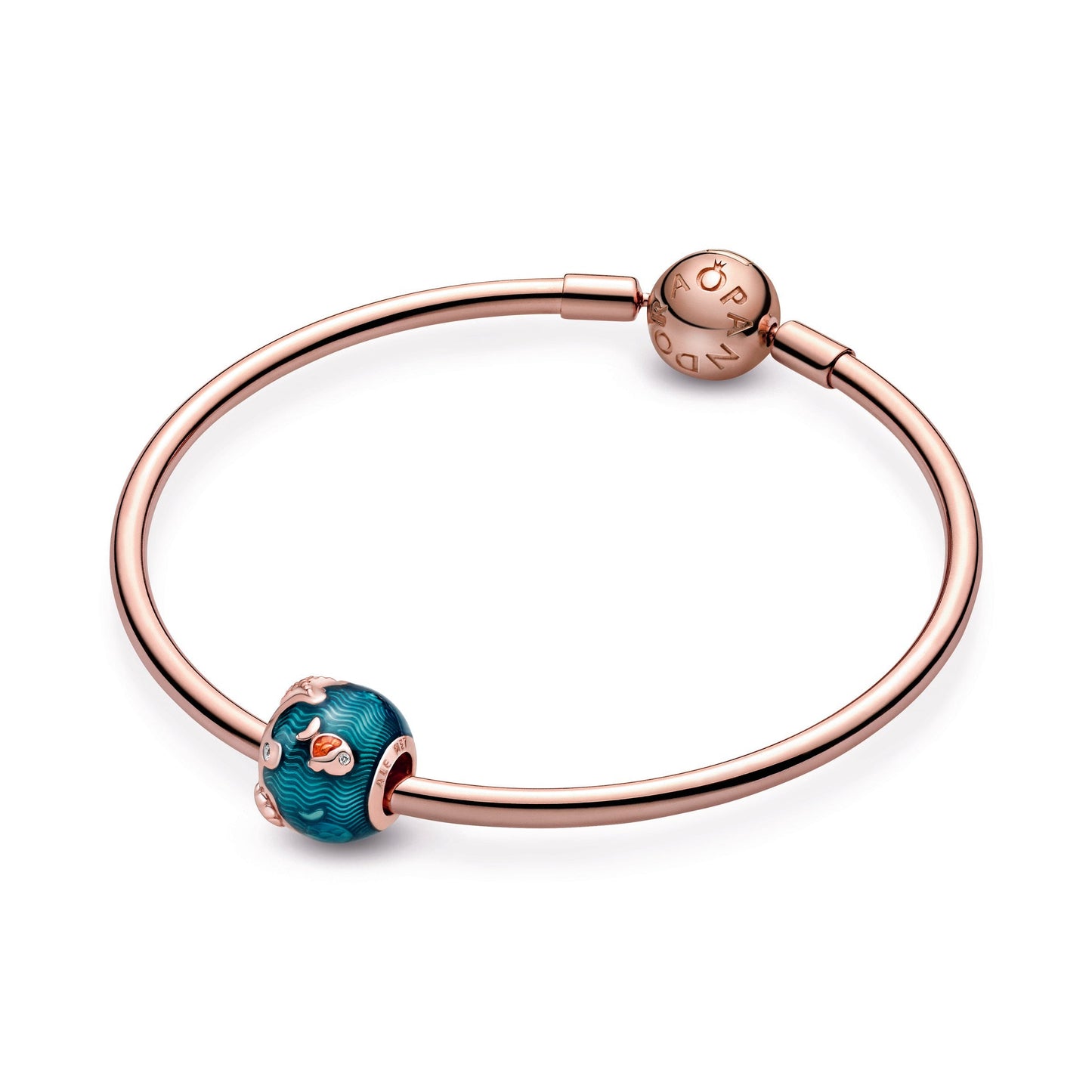 Pandora Shimmering Ocean Waves & Fish Charm