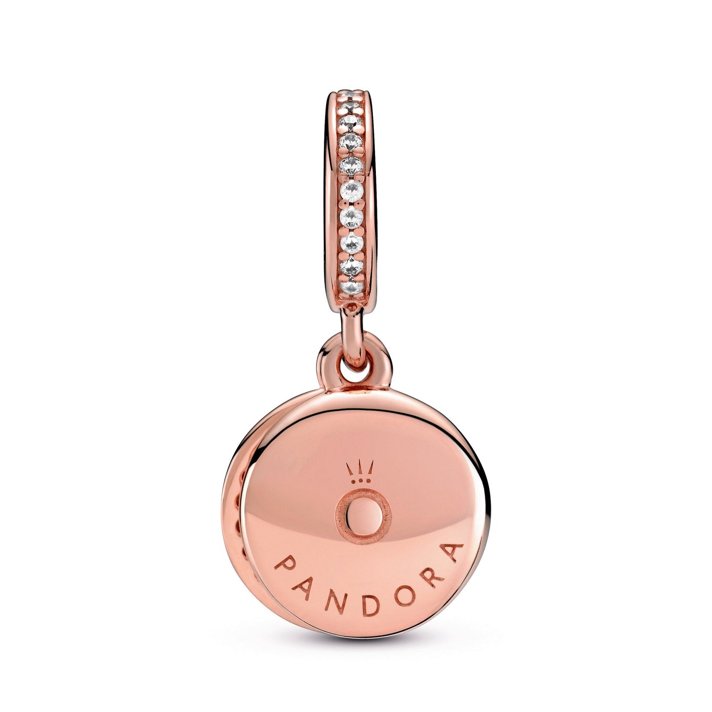 Pandora Sparkling Pink Disc Double Dangle Charm