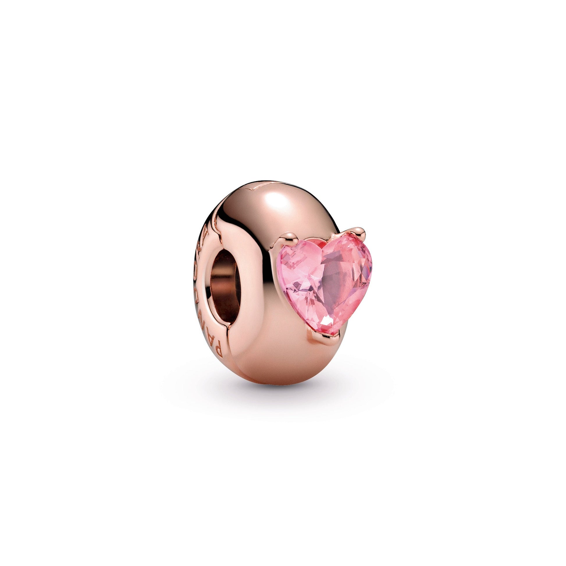 Pandora Pink Heart Solitaire Clip Charm