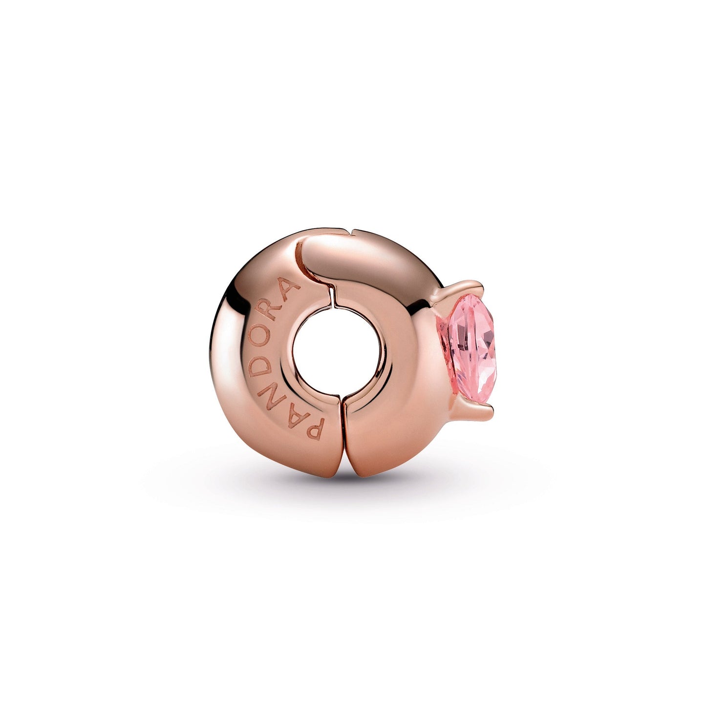 Pandora Pink Heart Solitaire Clip Charm