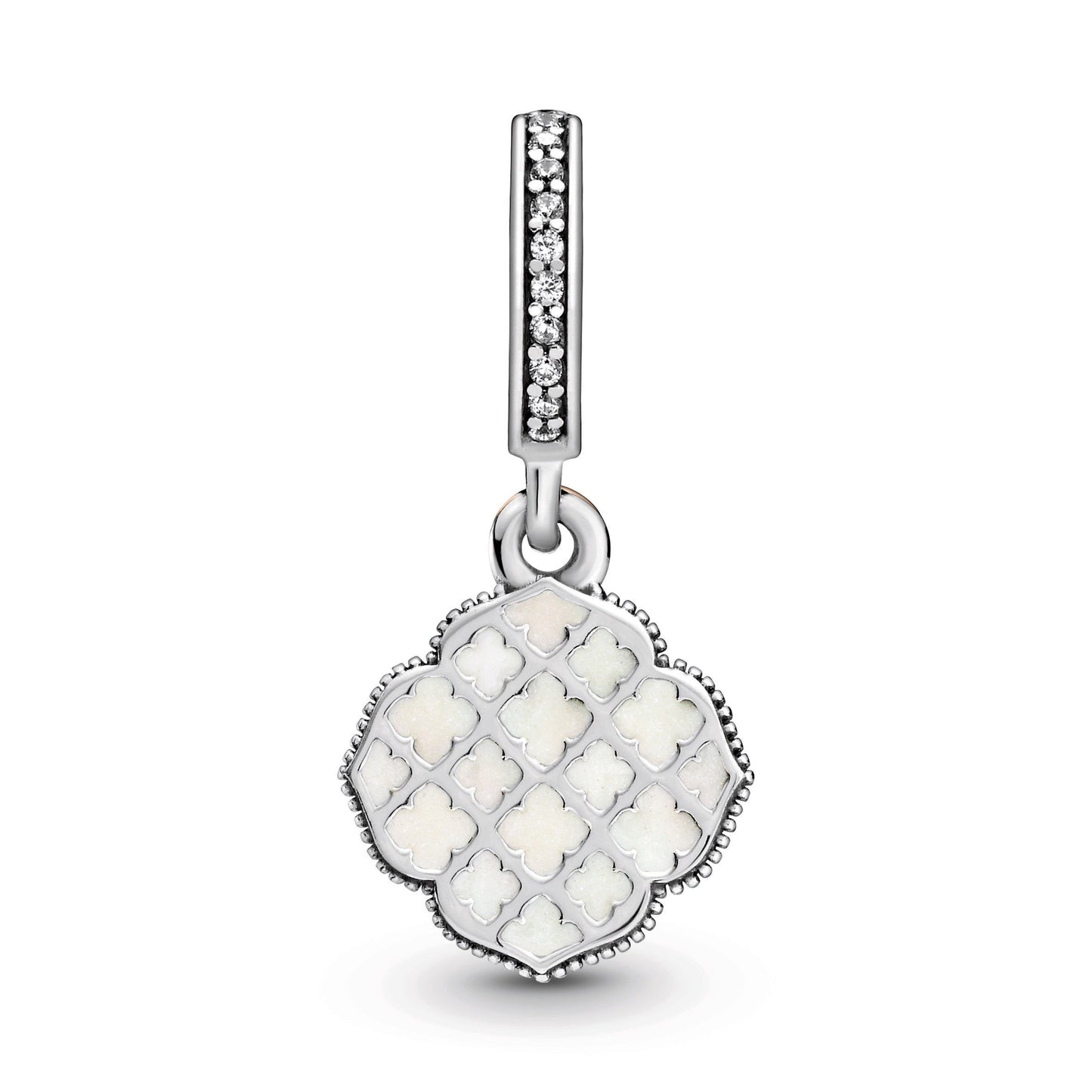 Pandora Two-Tone Rose Dangle Charm