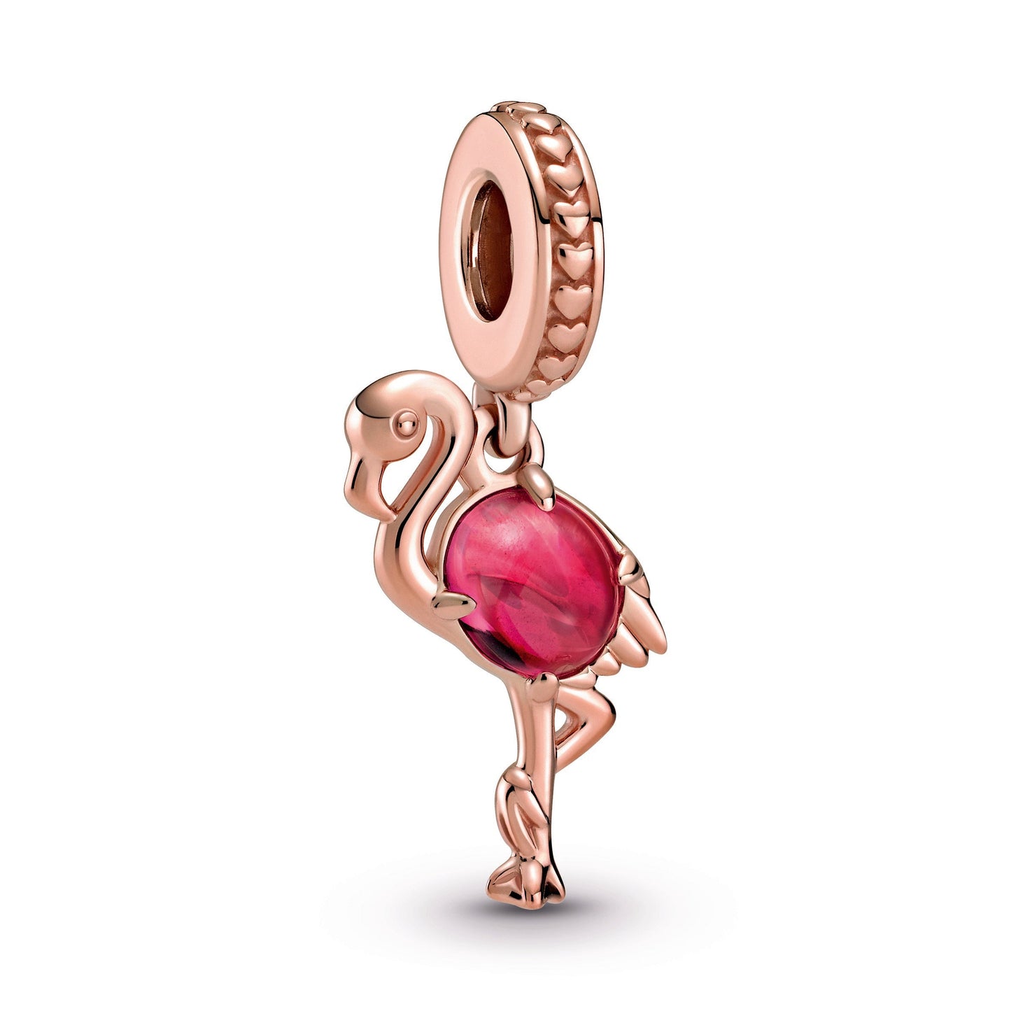 Pandora Pink Murano Glass Flamingo Dangle Charm