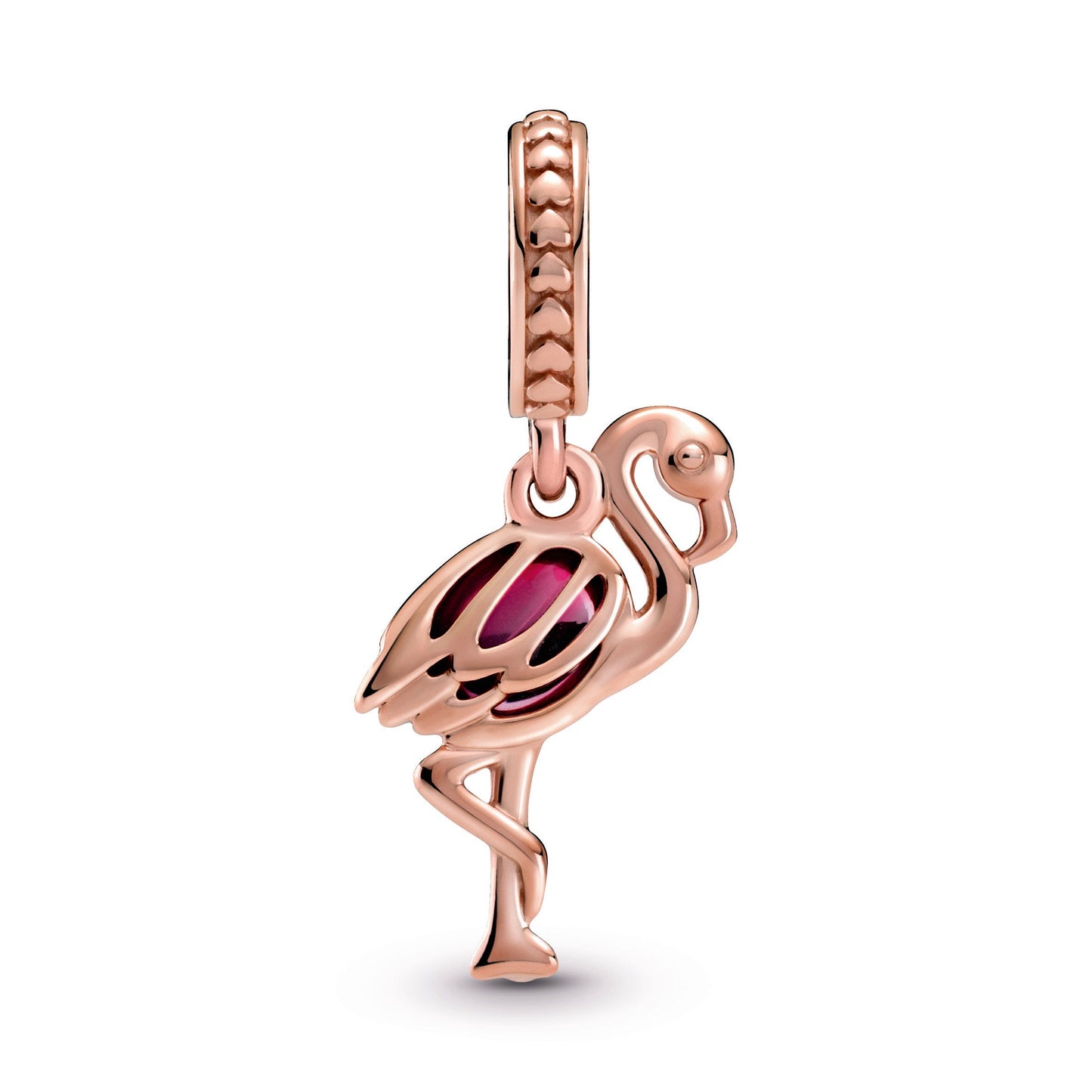 Pandora Pink Murano Glass Flamingo Dangle Charm