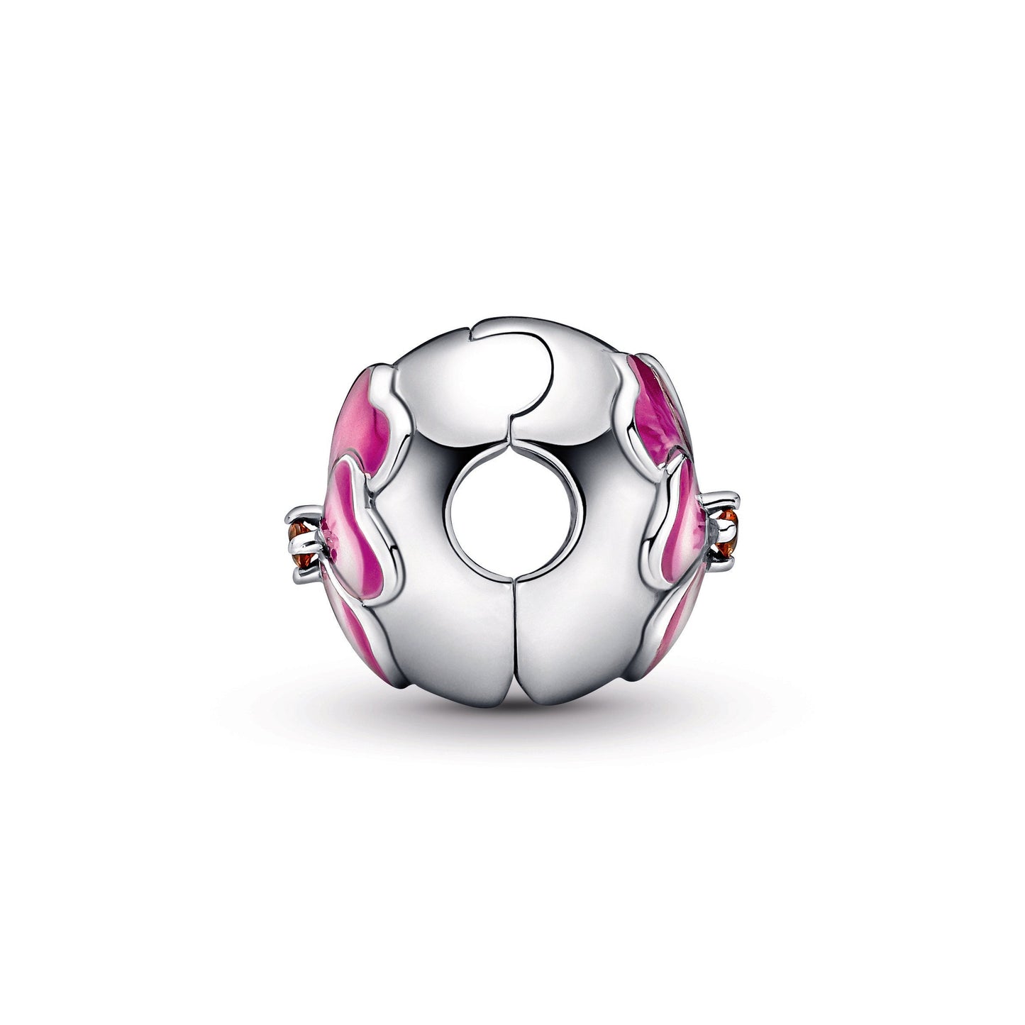 Pandora Pink Pansy Flower Clip Charm