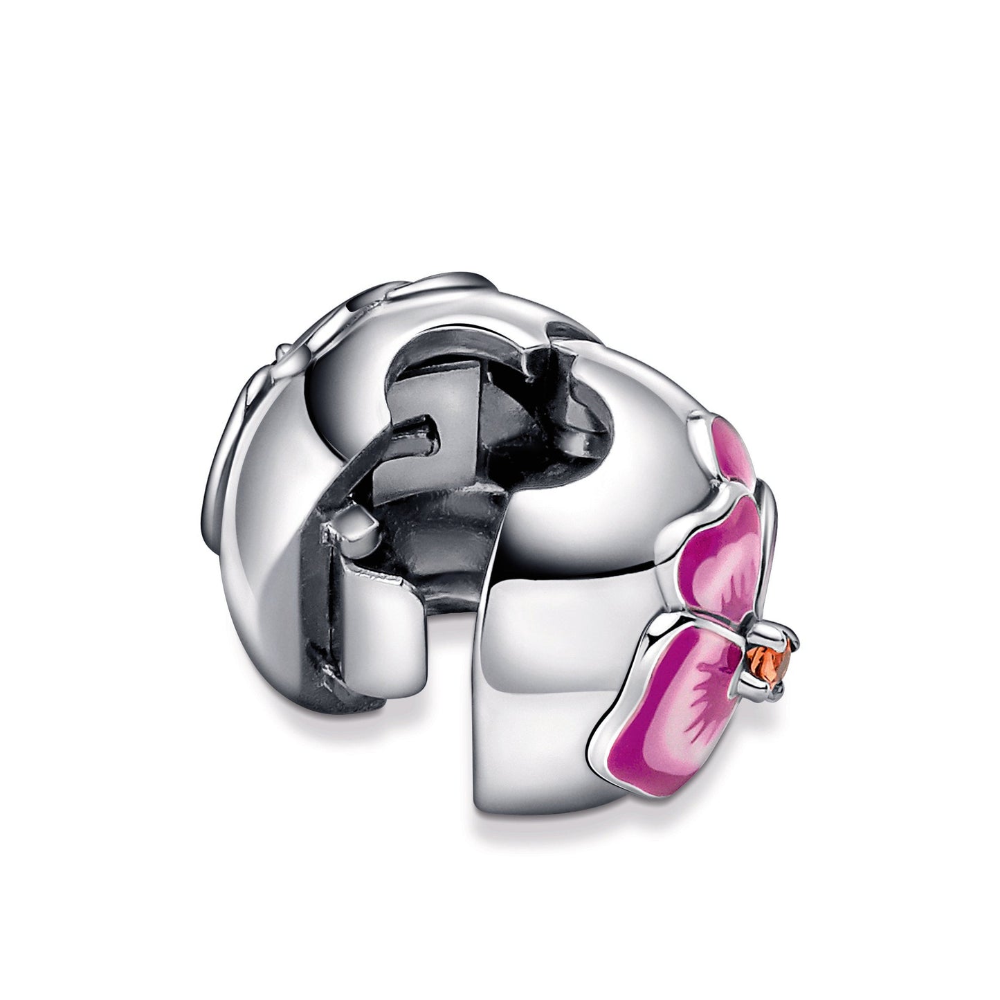 Pandora Pink Pansy Flower Clip Charm