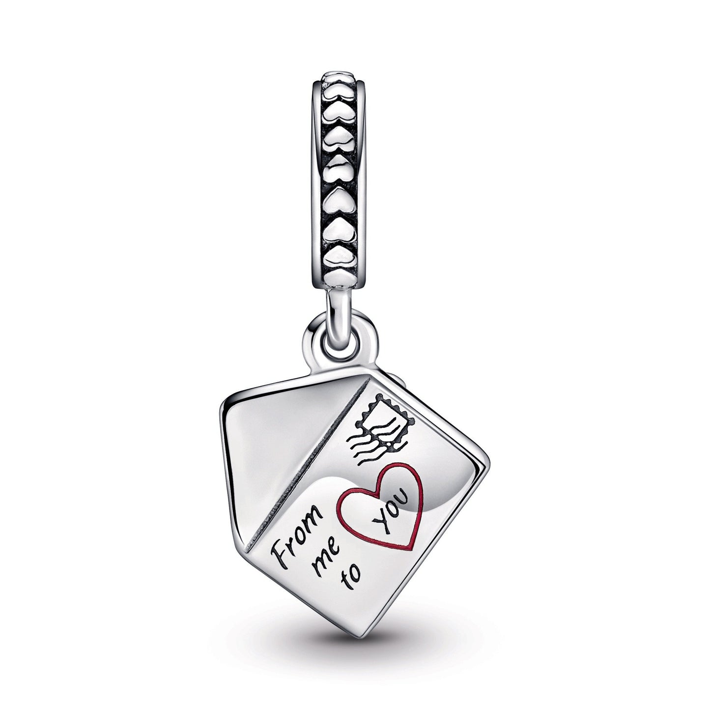 Pandora Pansy Flower Envelope Dangle Charm