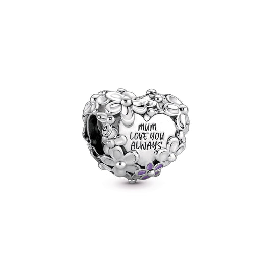 Pandora Mum Daisy Heart Charm
