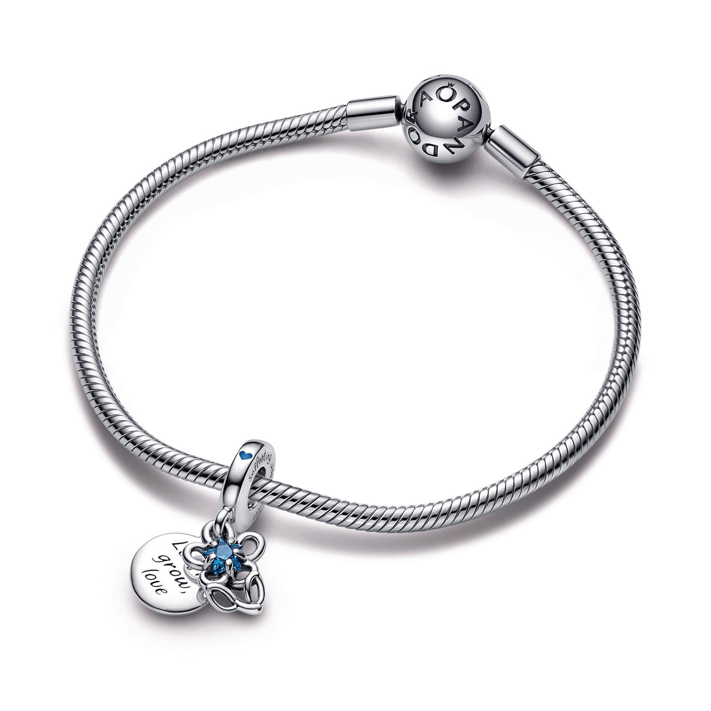 Pandora Blooming Flower Double Dangle Charm