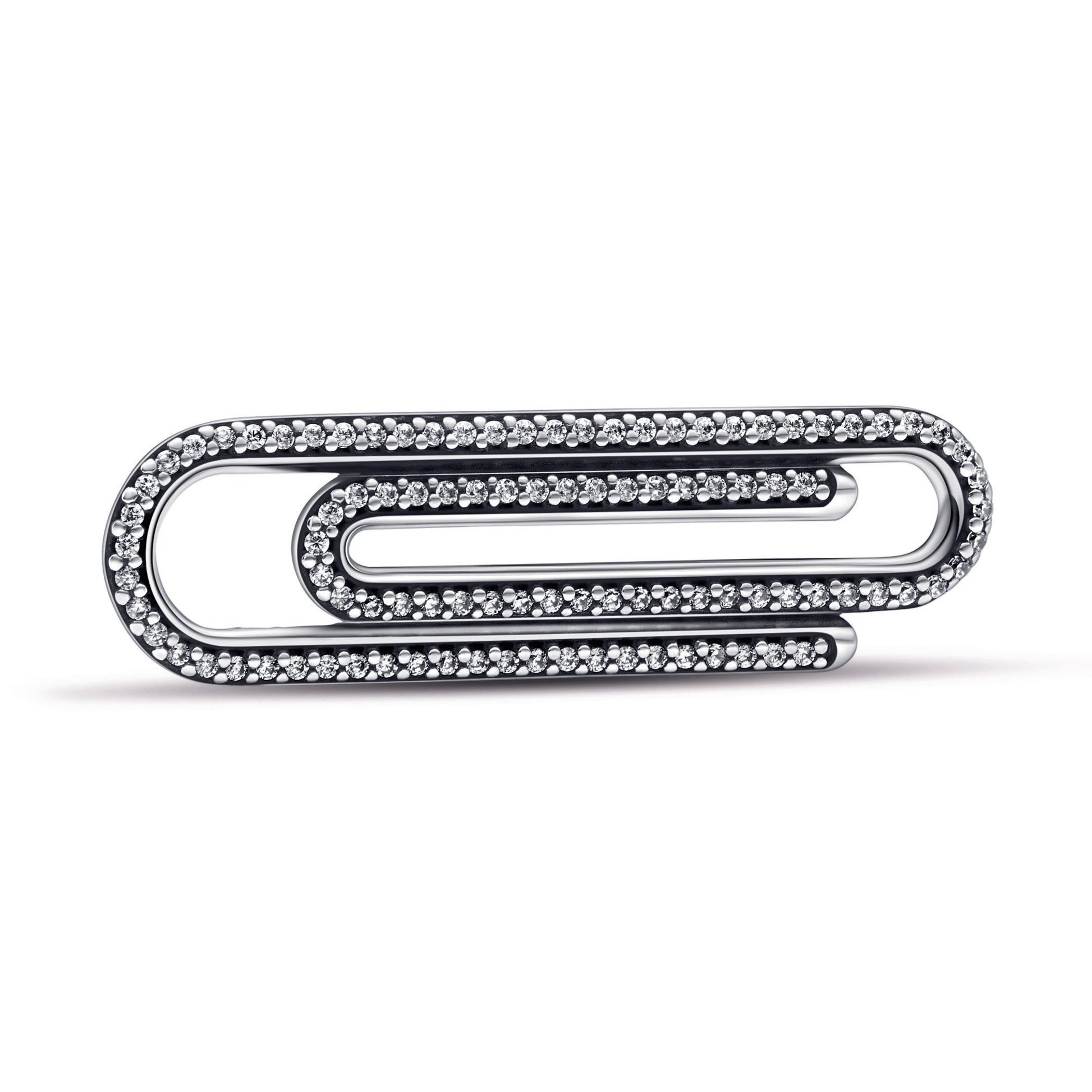 Pandora ME Pave Paperclip Styling Link