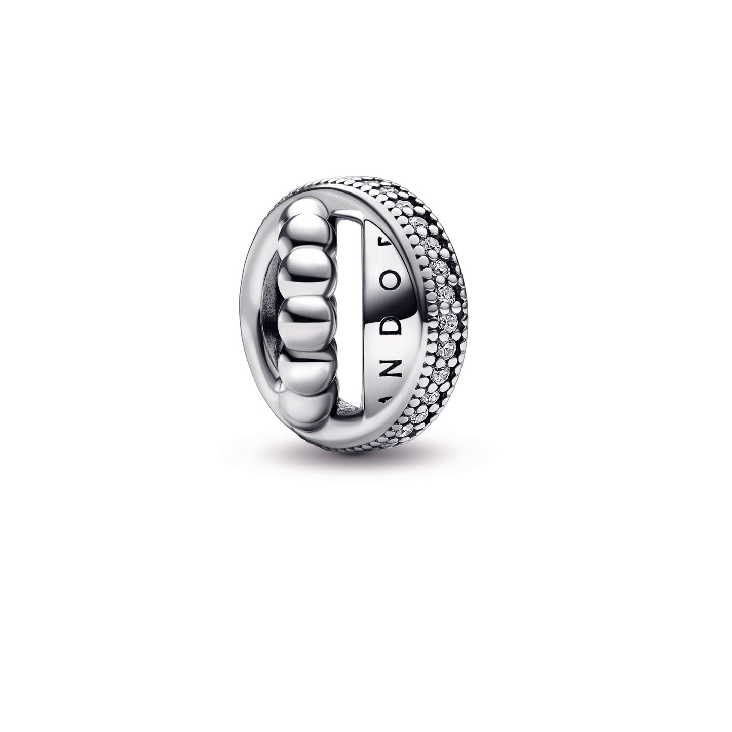 Pandora Logo, Pave & Beads Charm