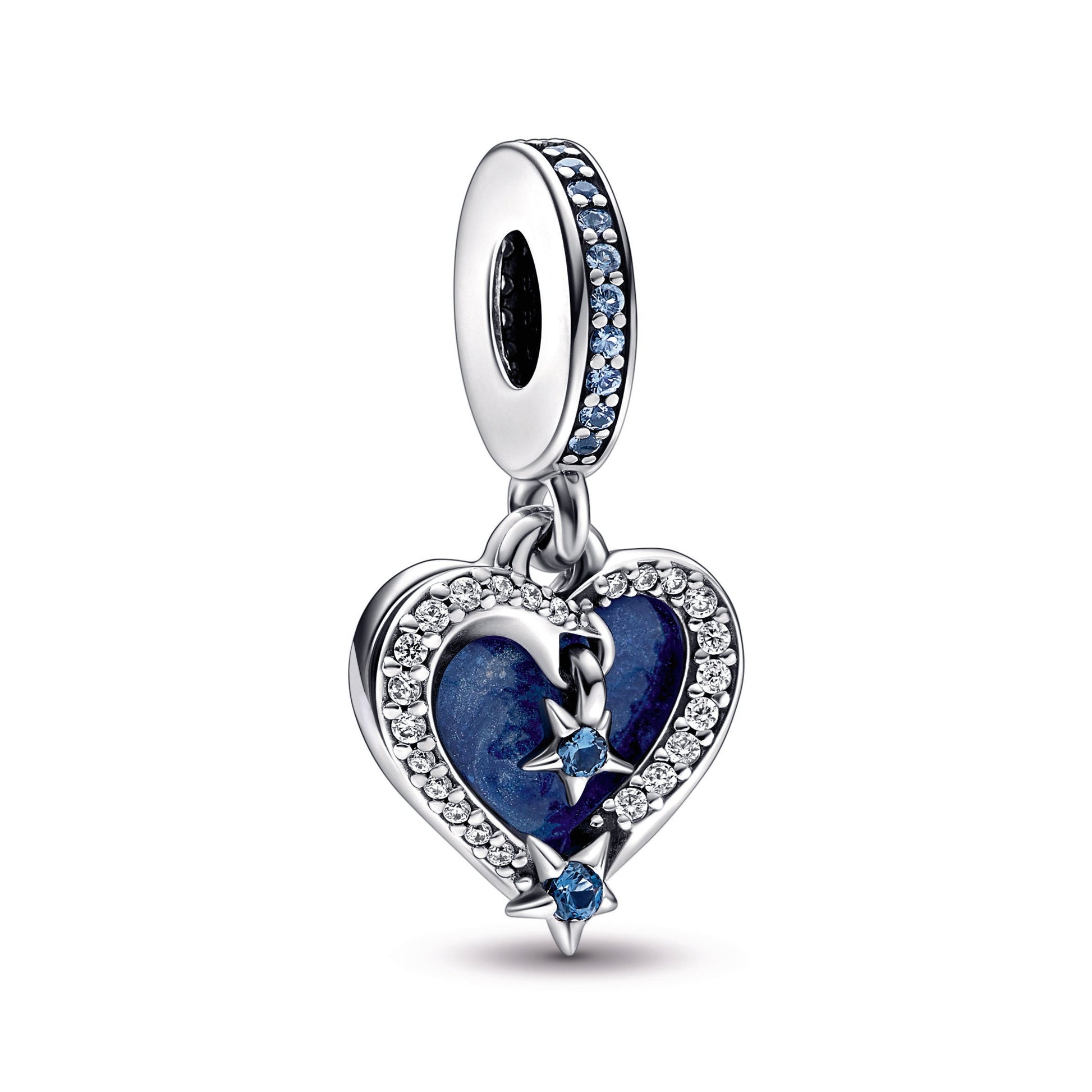 Pandora Celestial Shooting Star Heart Double Dangle Charm