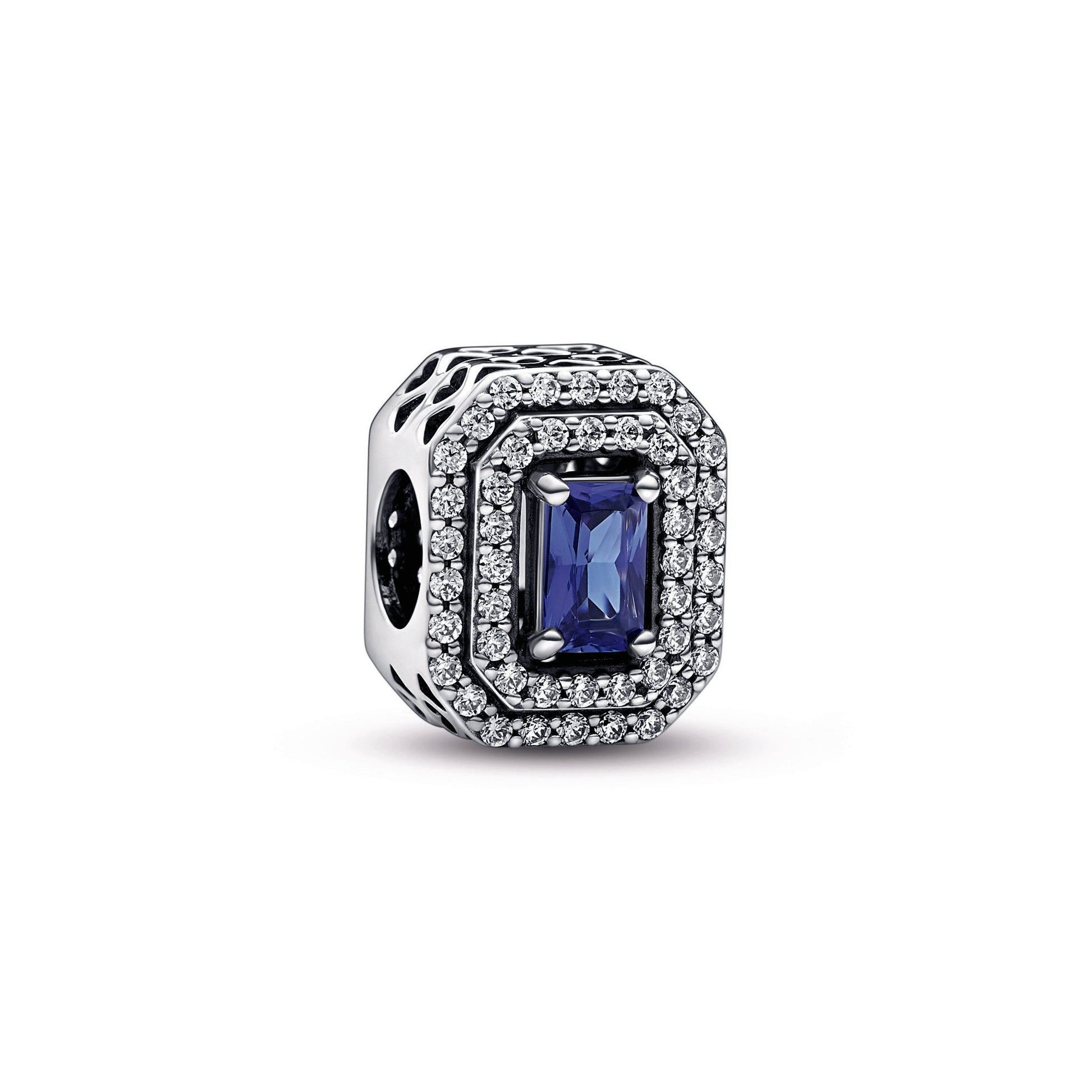 Pandora Blue Sparkling Levelled Rectangular Charm