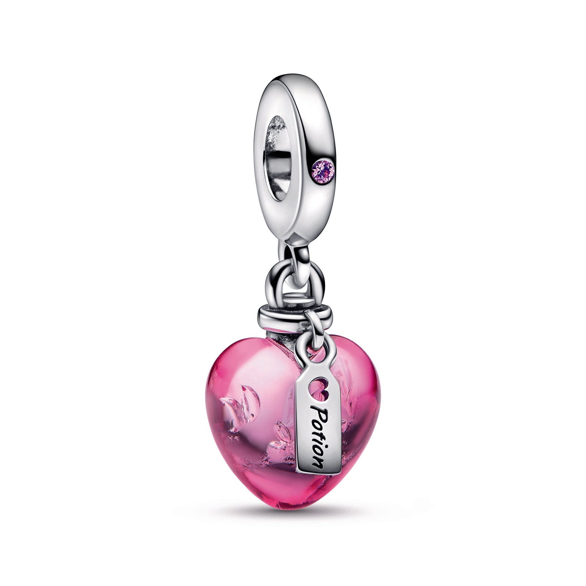 Pandora Love Potion Murano Glass Heart Dangle Charm