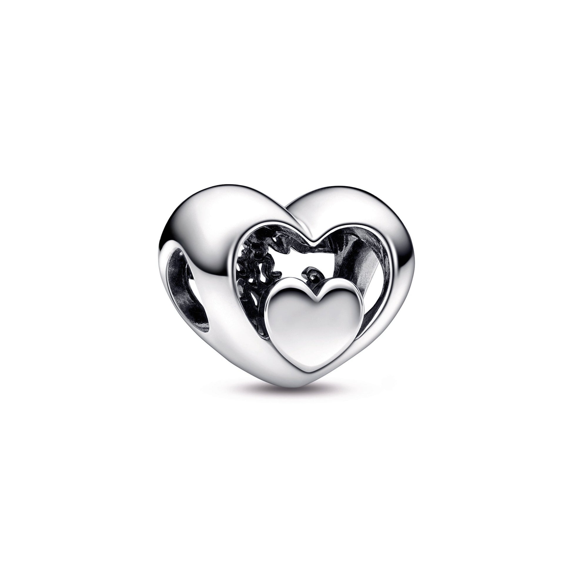 Pandora Openwork Heart & Script Charm